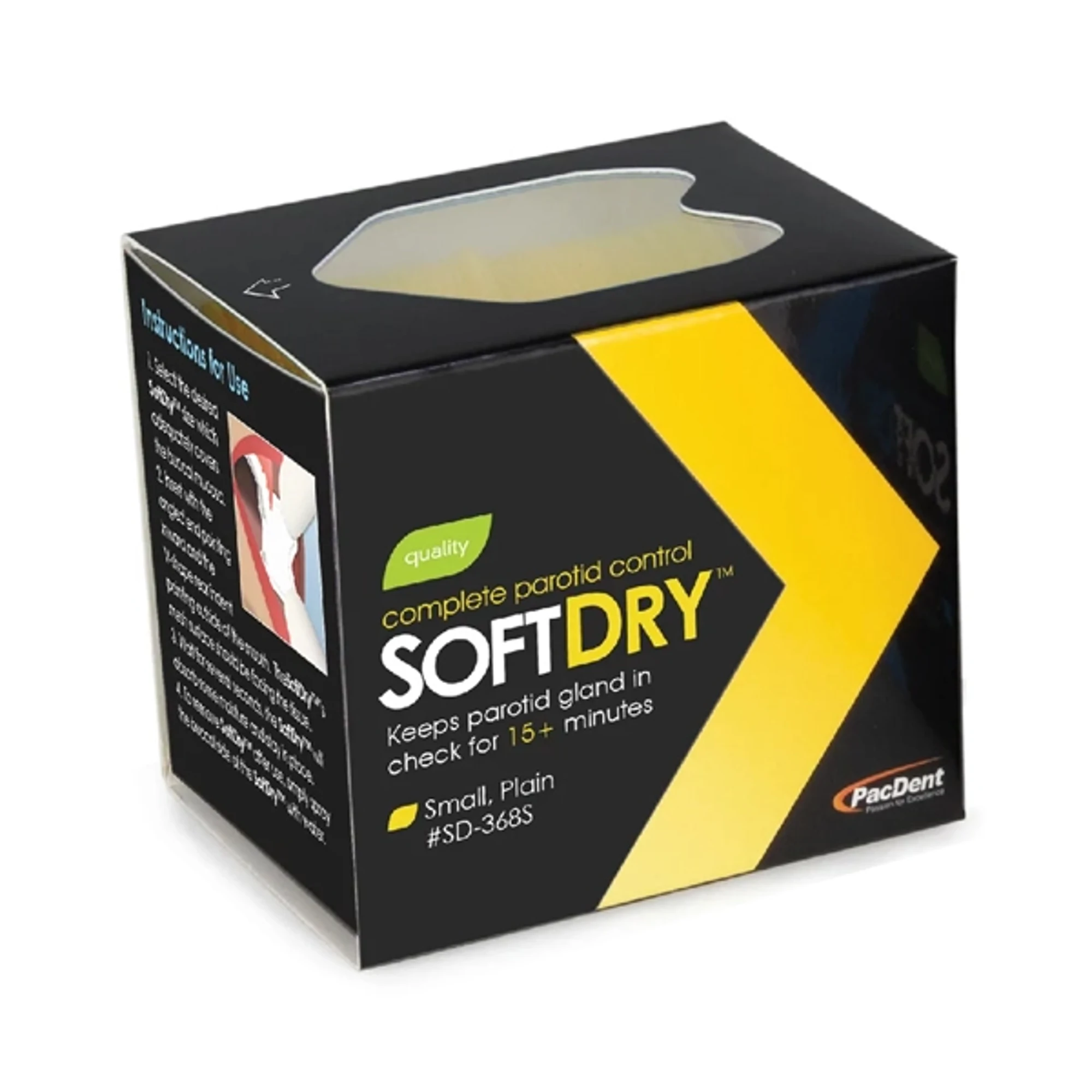 Pac-Dent SoftDry Cotton Roll Substitute, Small Child, Yellow, 50/Pk, SD-368S