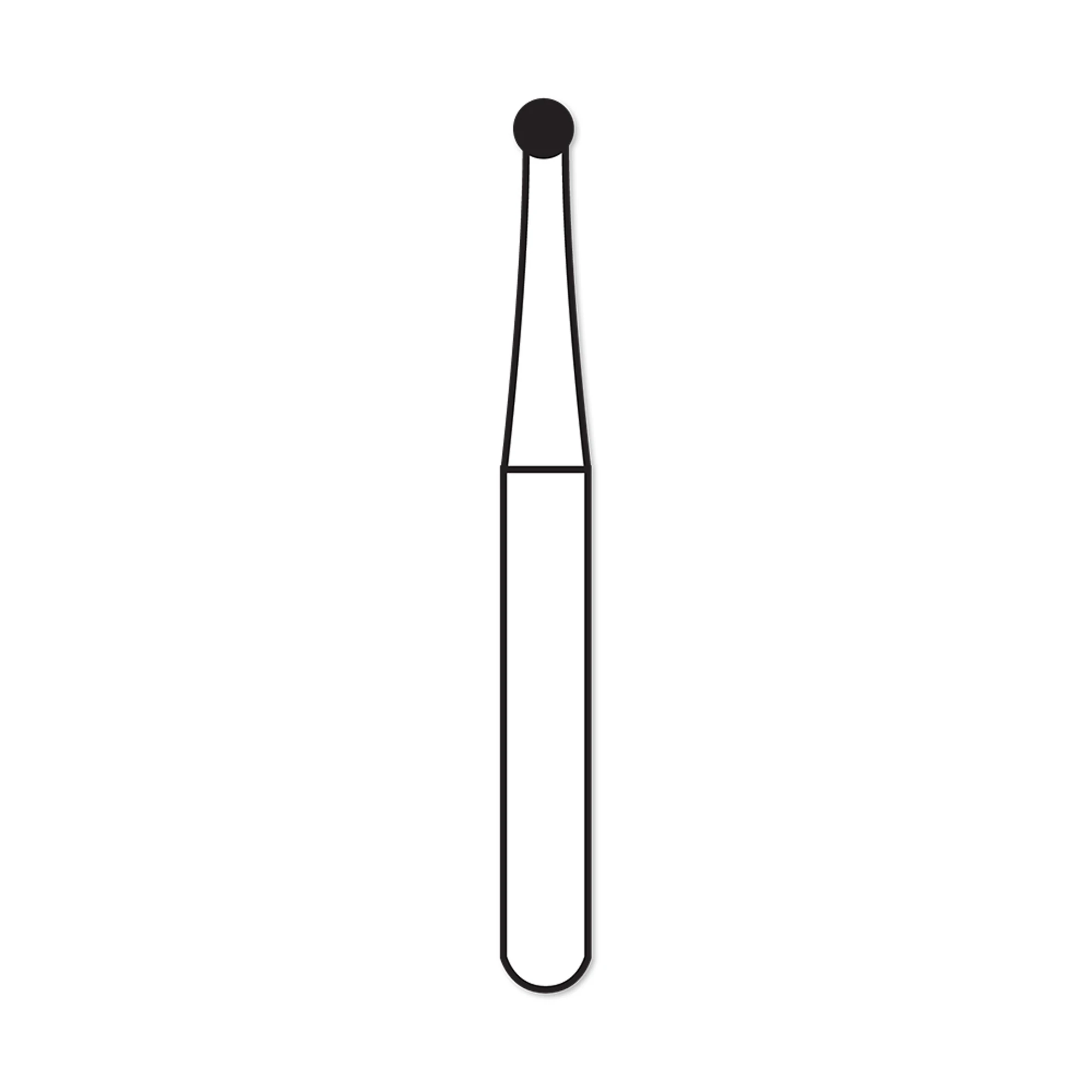 Alpen Carbide Operative & Surgical Burs, Round #4, HP, 1.4 mm, 10/Pk, R600004