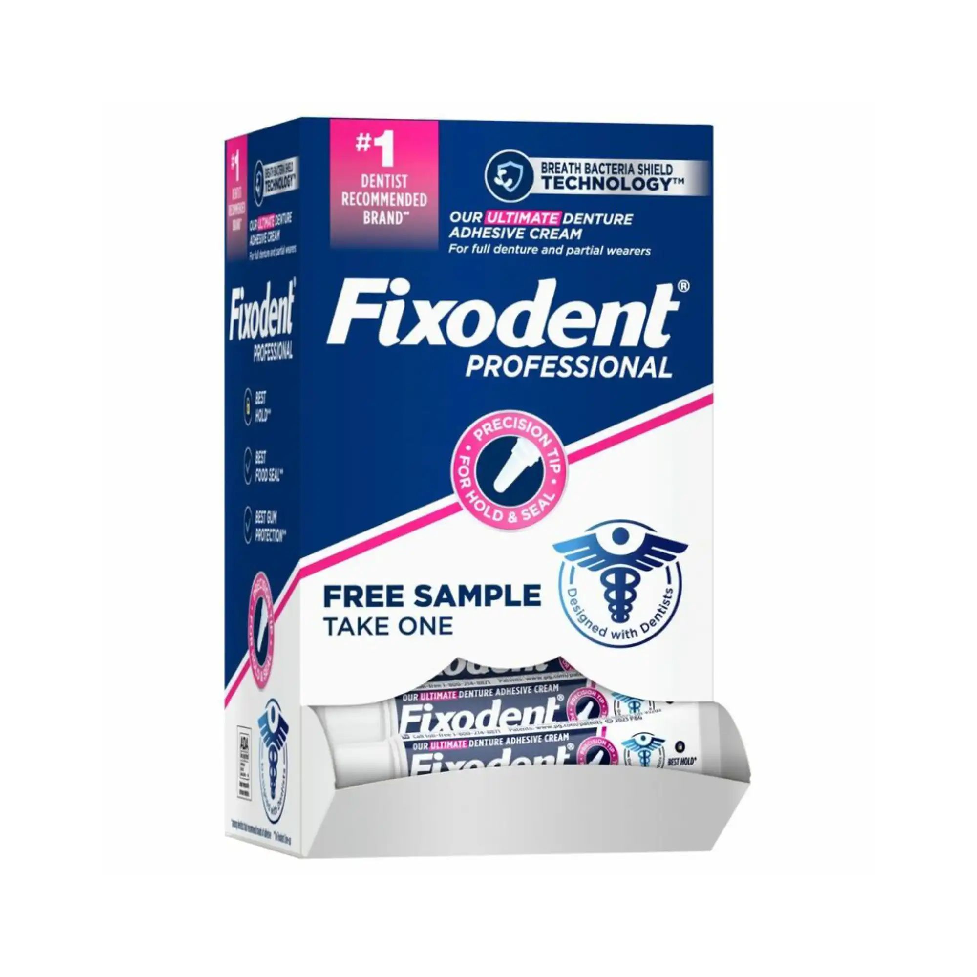 Fixodent Professional Ultimate Denture Adhesive Cream, 0.35 oz Tube, 50/Case, 80717506