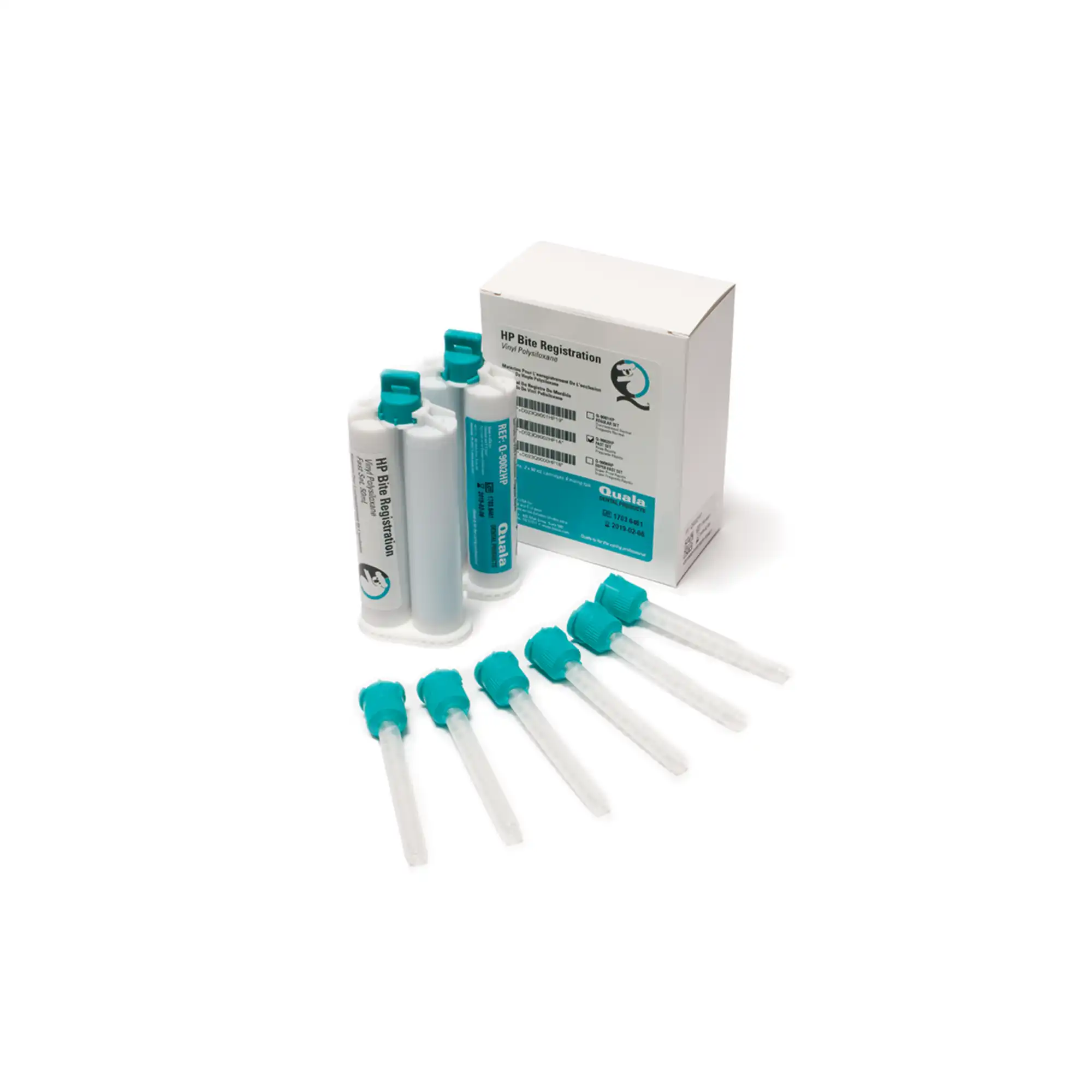 Quala HP Bite Registration Material, Vanilla Creme, Super Fast Set, 50ml Cartridges with 6 Mixing Tips, 2/Pk, Q-9004HP