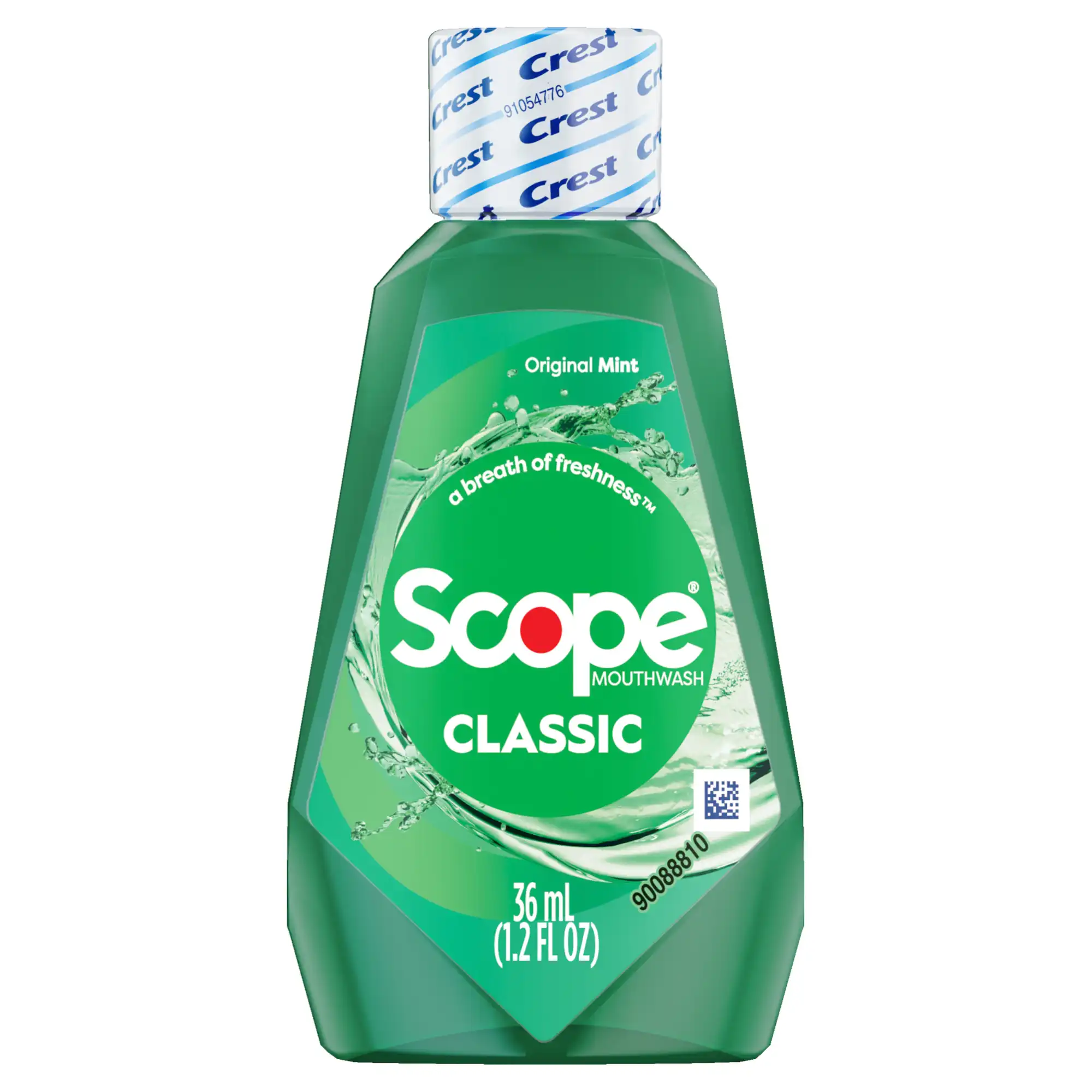Crest Scope Classic Mouthwash, Original Mint, 36 mL Bottle, 48/Case, 80366807