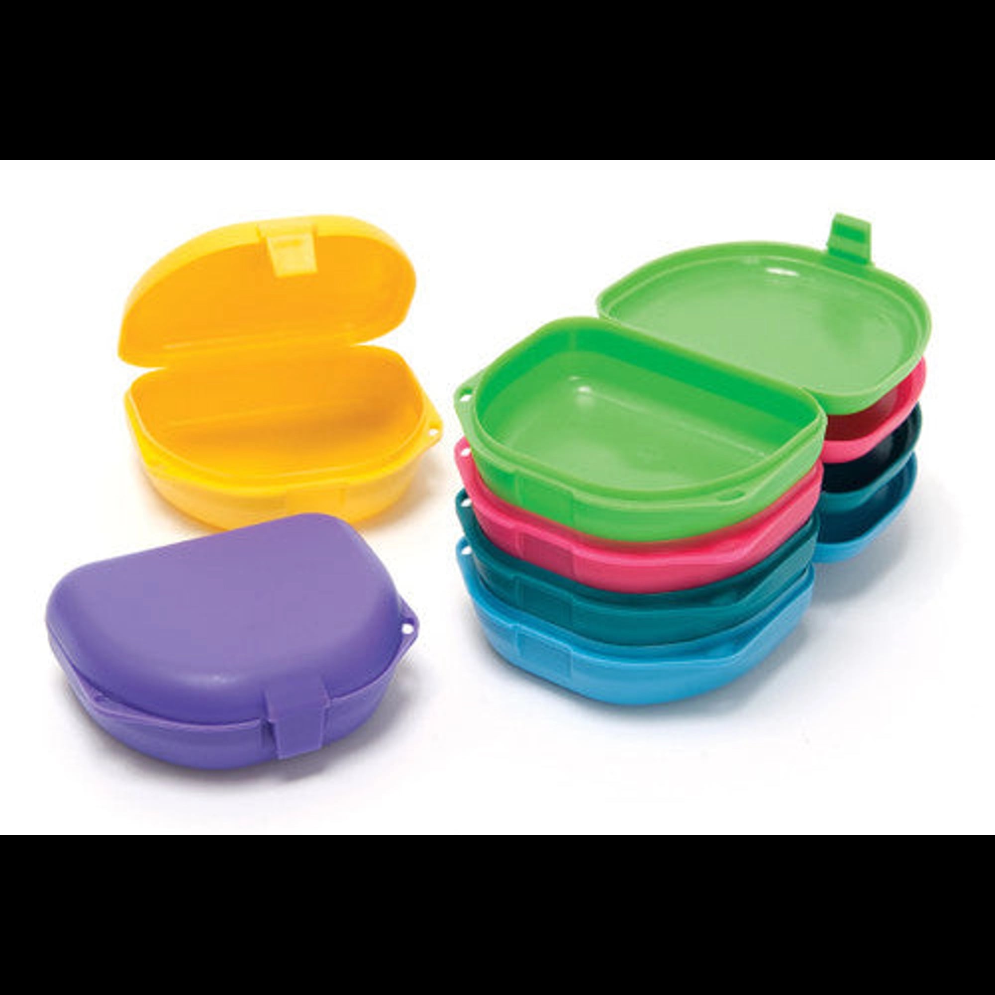 Quala Standard Retainer Boxes, 1" Deep, Assorted Colors, 12/Bag