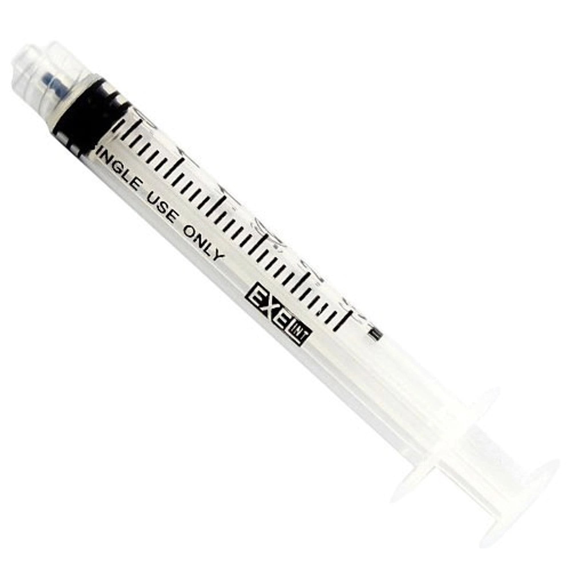 Exel International 3cc Luer Lock Syringe with Cap, Low Dead Space, Sterile, 100/Box, 26200