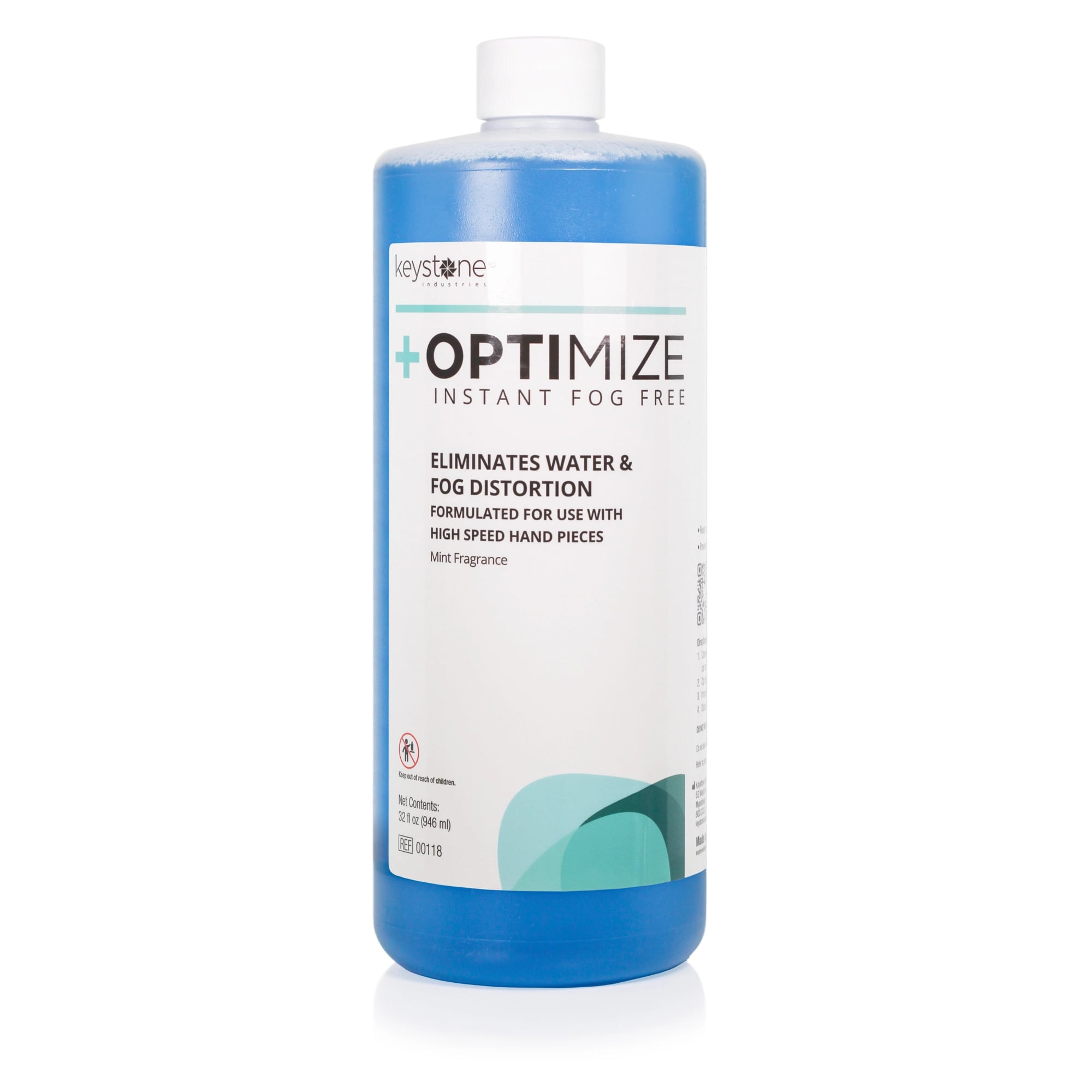Keystone Optimize Instant Fog Free Mirror Defogger, Mint, 32 fl oz (1 Qt) Bottle, 00118