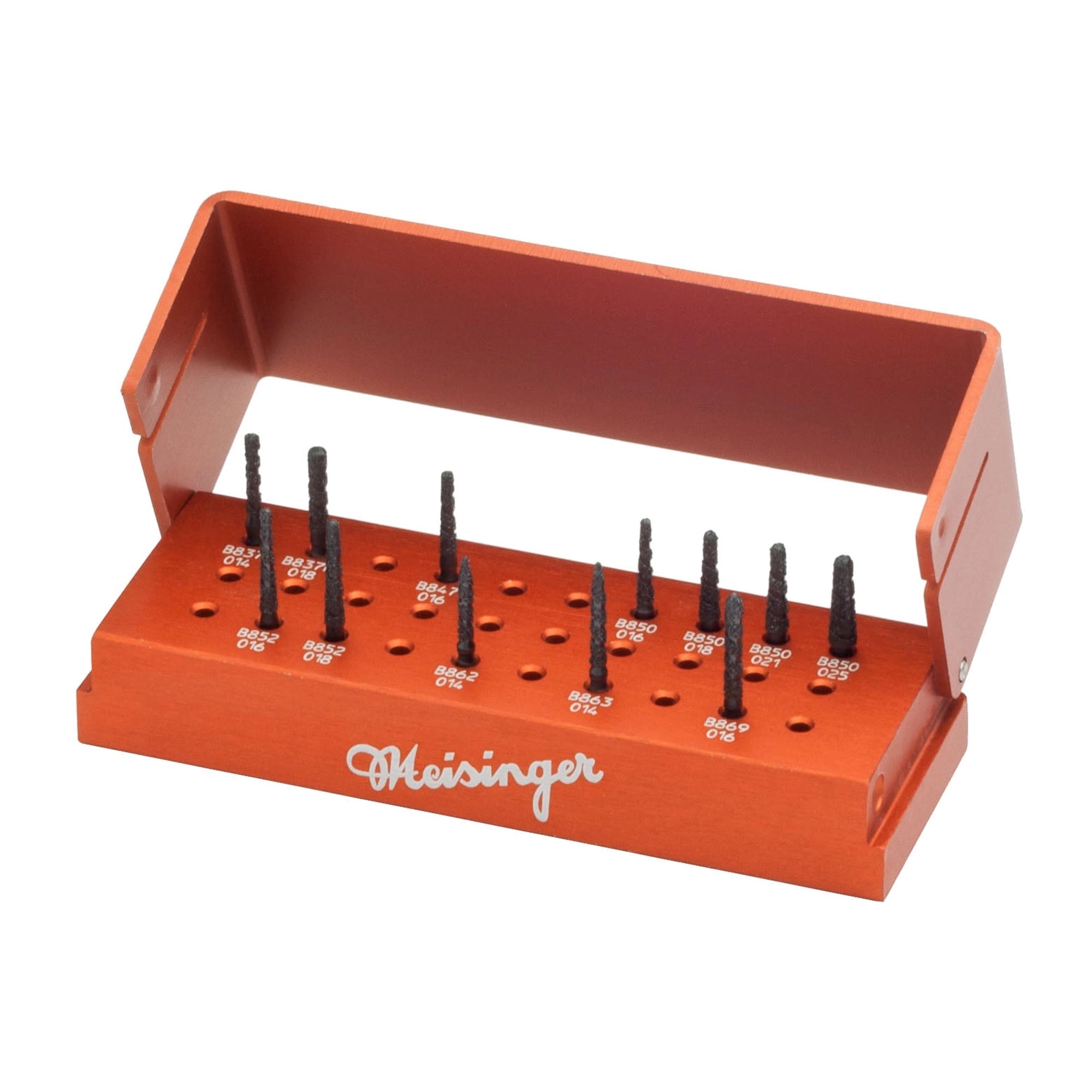 Meisinger Black Cobra Diamond Bur Kit #2720, Super-Coarse, 12 Burs with Bur Block