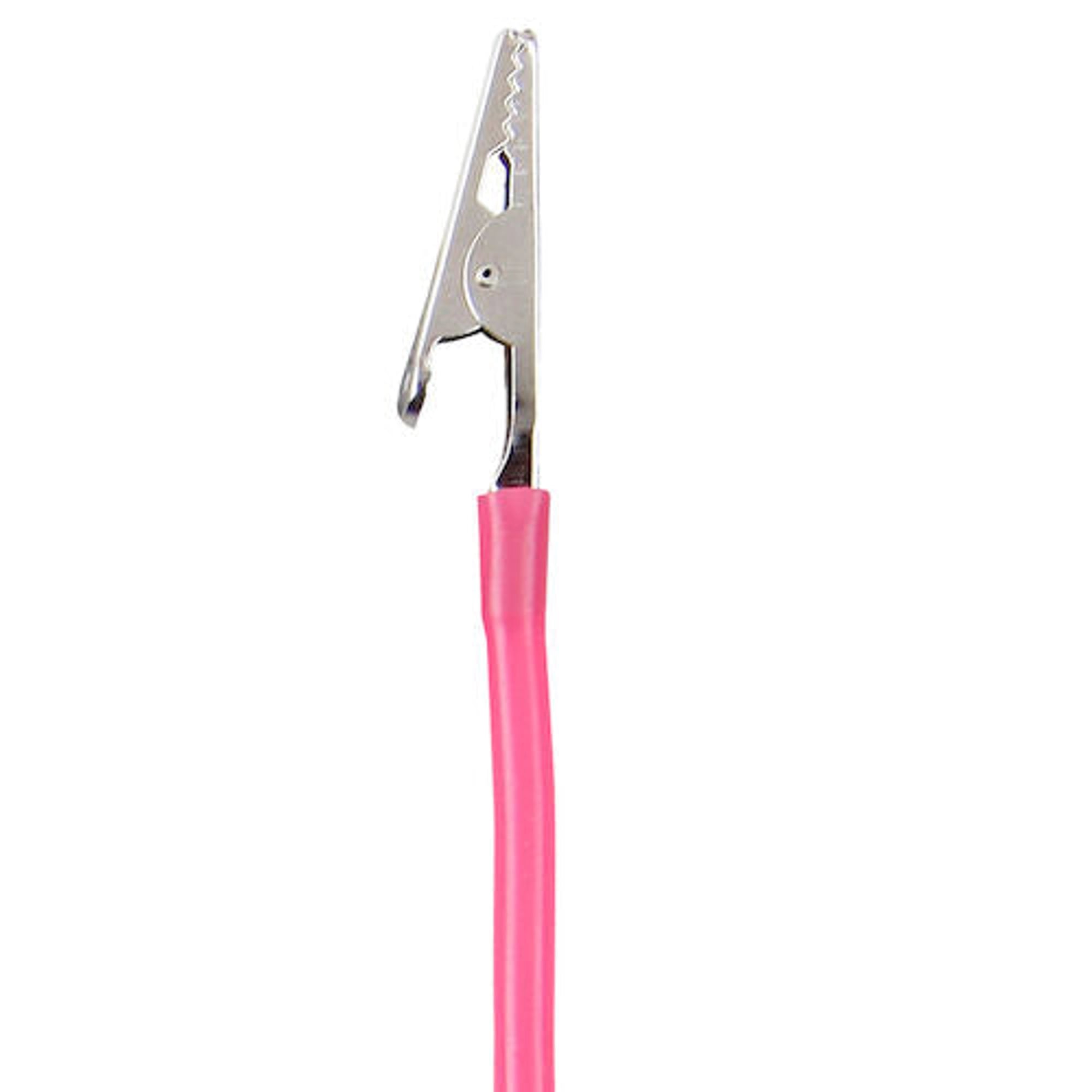 Plasdent Bib-Clips Neon Pink, Reusable Dental Napkin Holders, 17.5 inch, Single