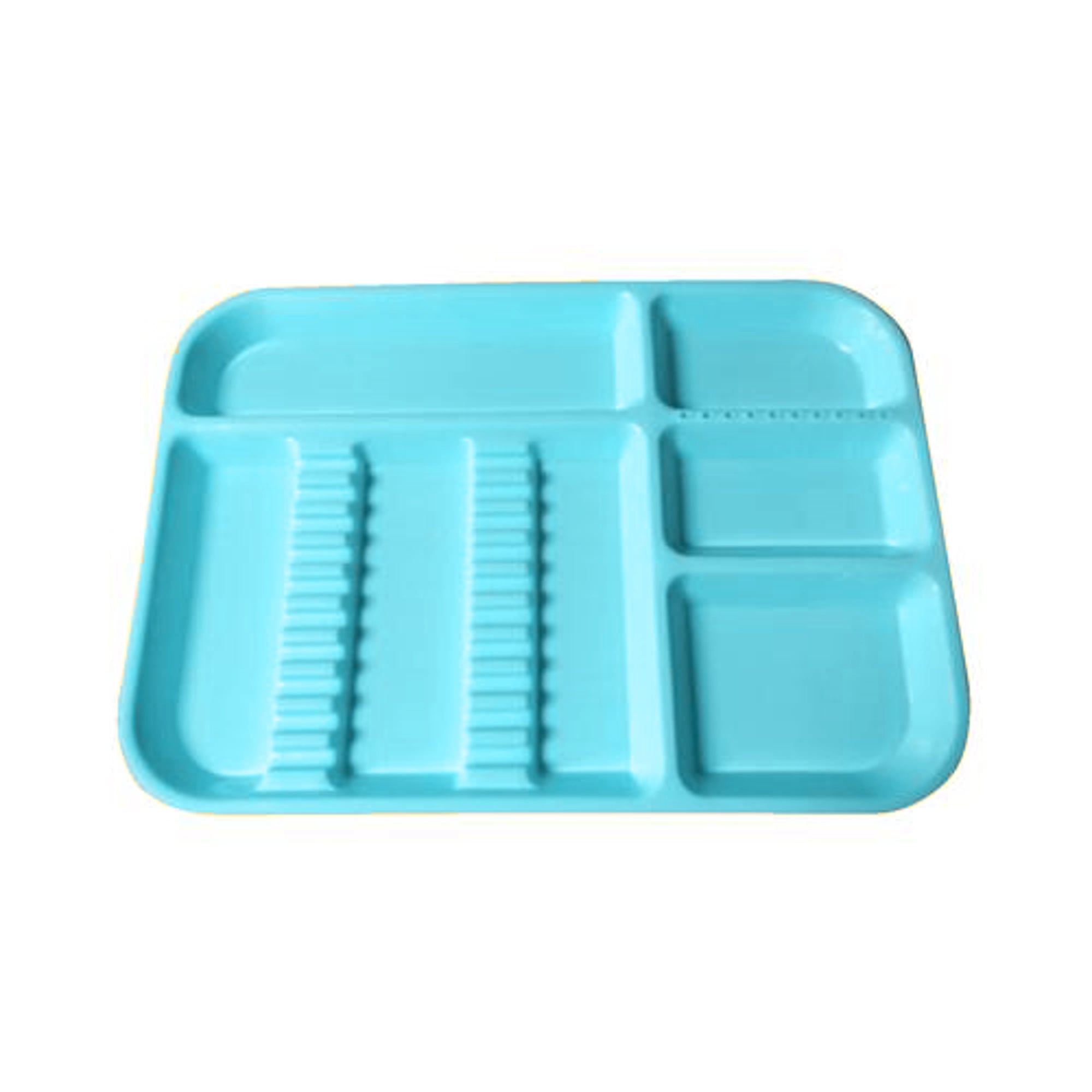 Plasdent Divided Set-Up Tray, Size B (Ritter), Neon Blue, Plastic, 13-1/2" x 9-5/8" x 7/8"