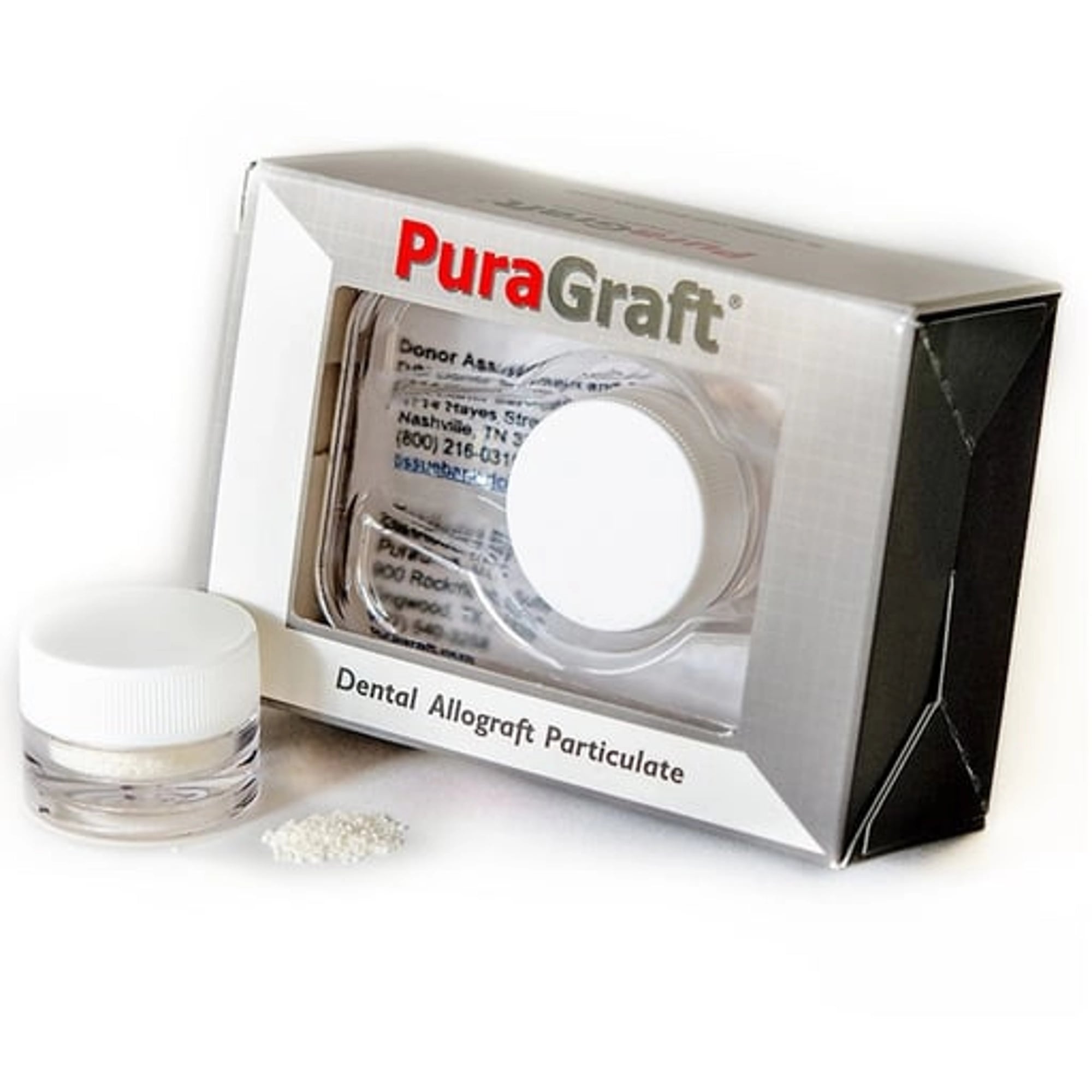 PuraGraft Mineralized Cortical Bone Graft, 250-1000 µm, 0.25 cc, MC-250-025