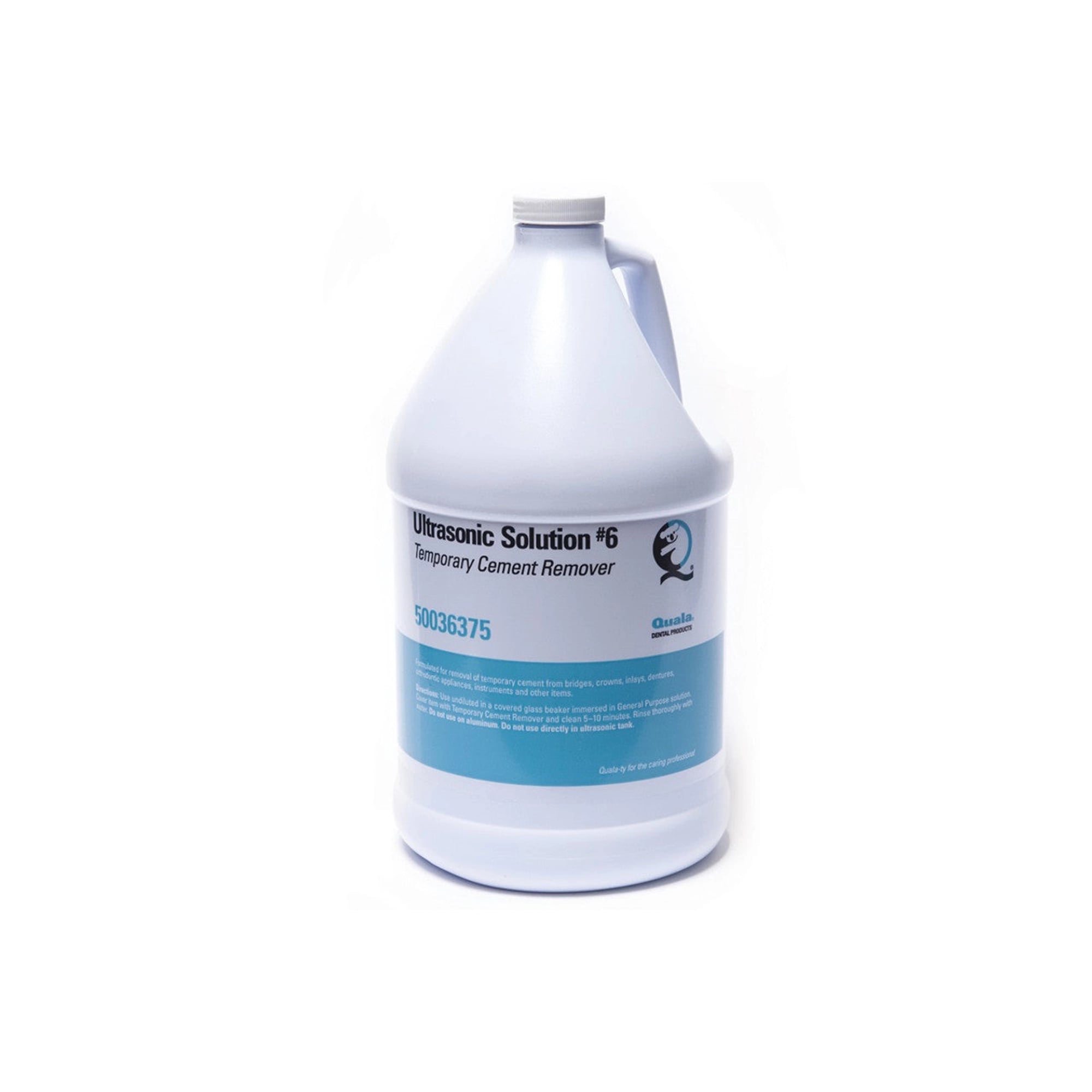 Quala Ultrasonic Cleaning Solution, Temporary Cement Remover #6, Gallon, 4/Case, 50036375
