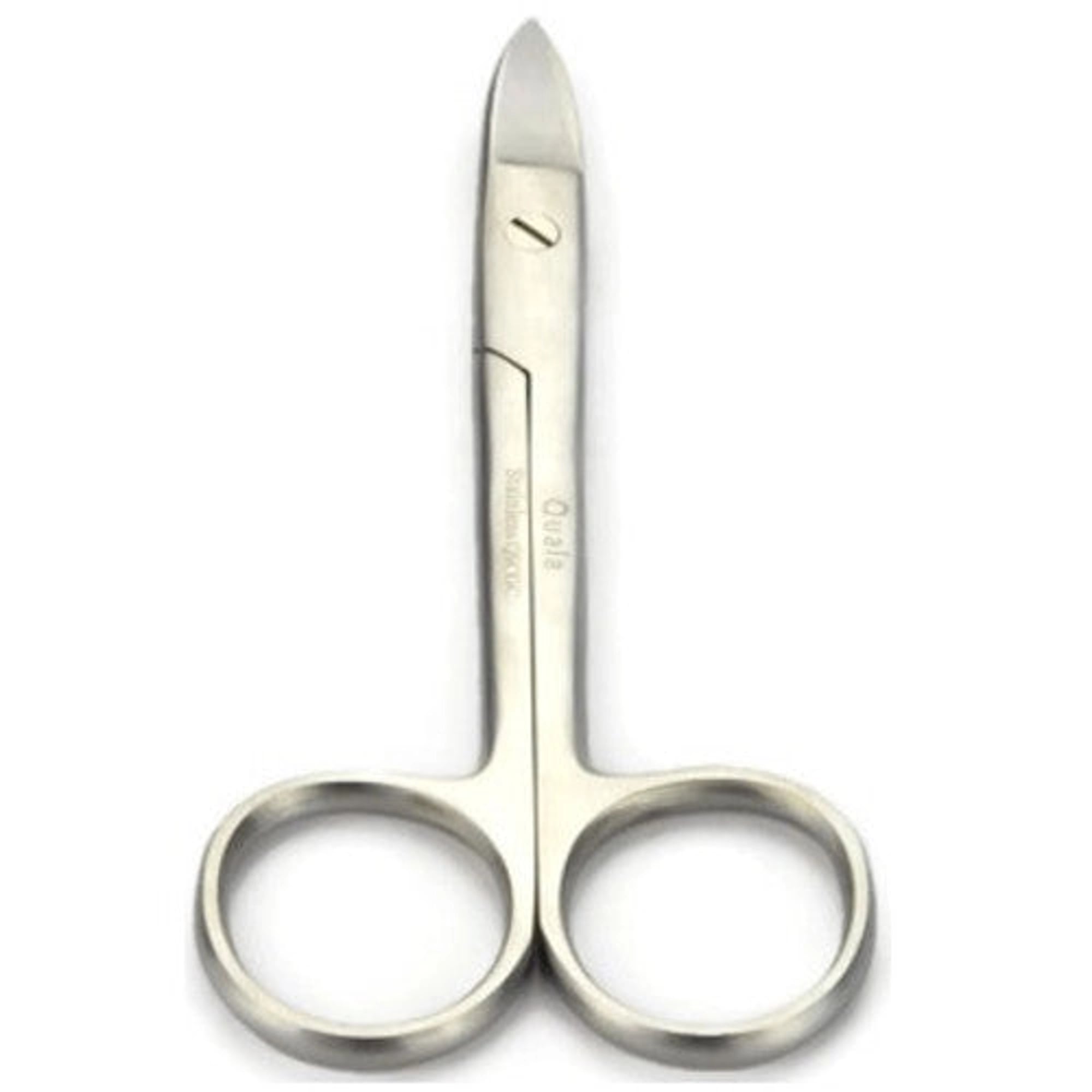 Quala Crown & Gold Scissors, Curved, Smooth Blades, 4.5", QSCGC
