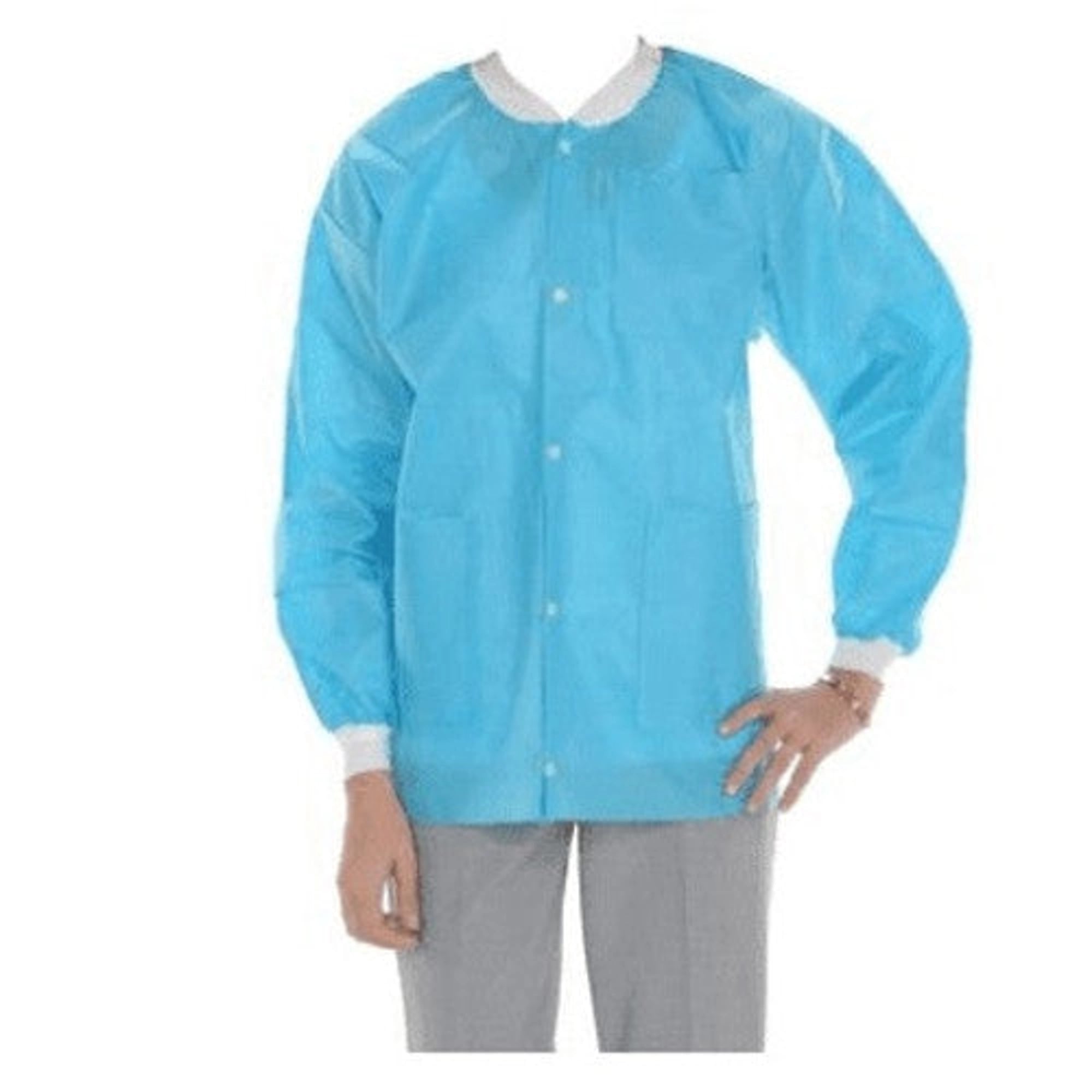 ValuMax Extra-Safe Hip Length Lab Jacket, Aqua, X-Small, 10/Pk