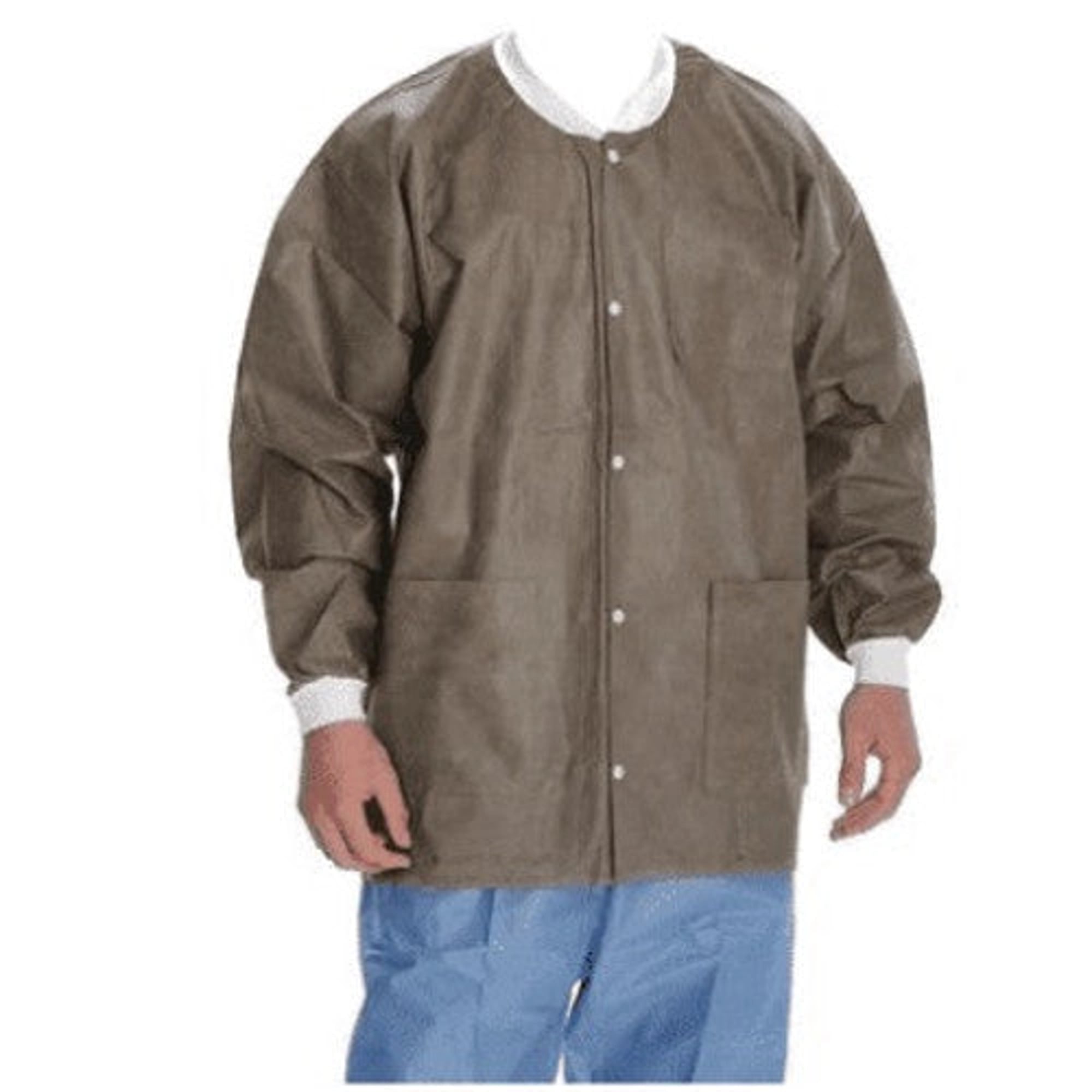 ValuMax Extra-Safe Hip Length Lab Jacket, Coffee, Medium, AAMI Level 3, Latex-Free, 10/Pk, 3630CFM