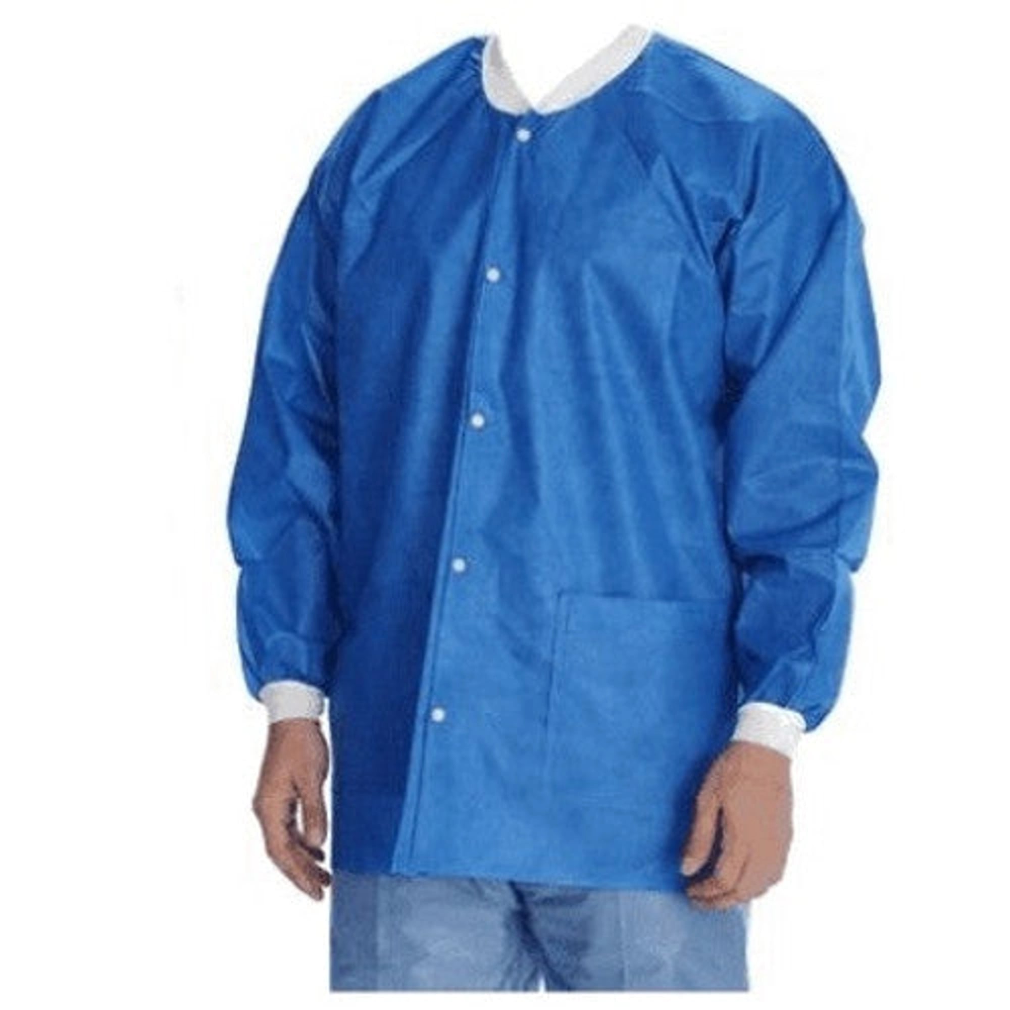 ValuMax Extra-Safe Hip Length Lab Jacket, Deep Sea Blue, Small, 3-Layer SMS, AAMI Level 3, 10/Pk