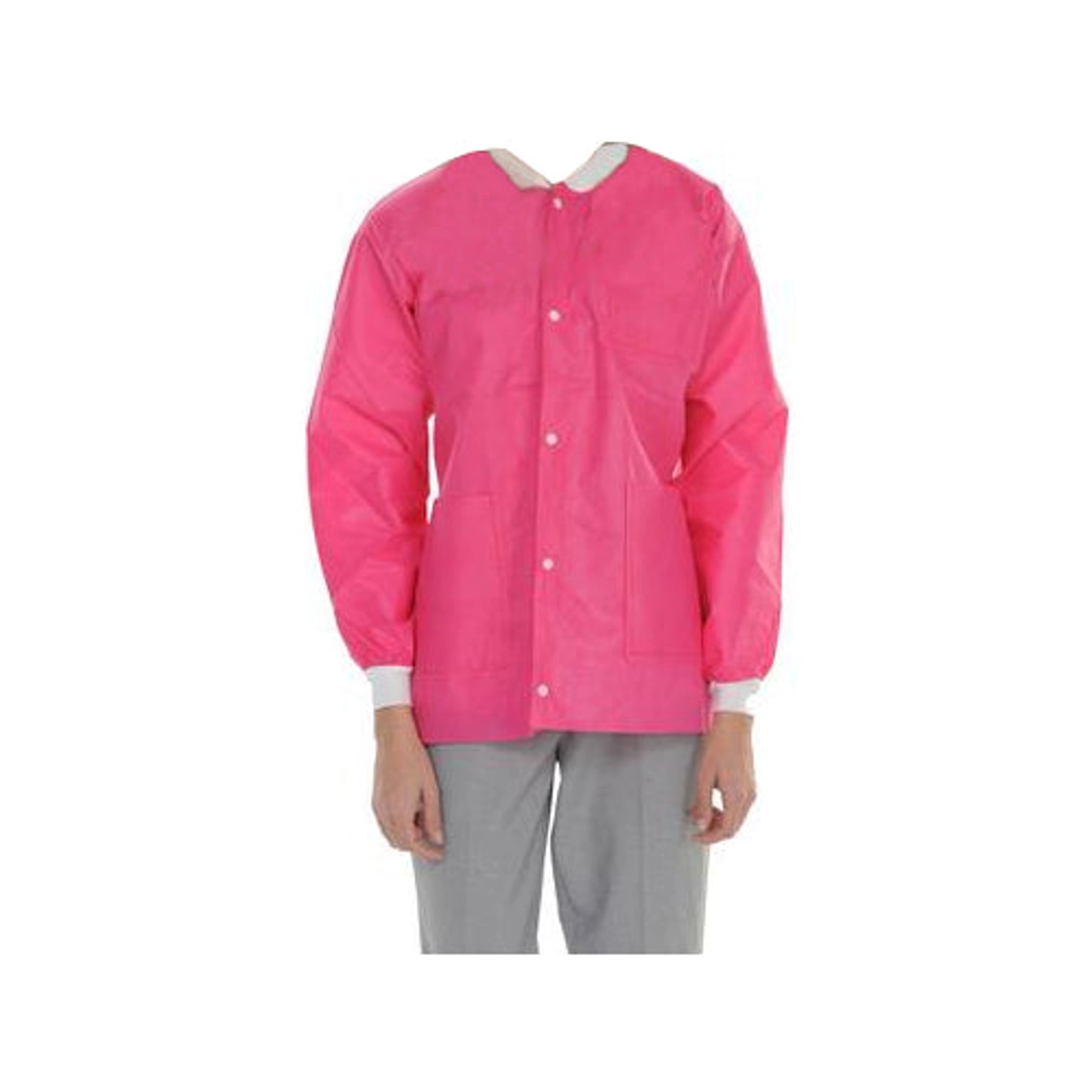 ValuMax Extra-Safe Lab Jacket, Hot Pink, Medium, AAMI Level 3, Hip-Length, 10/Pk, 3630HPM