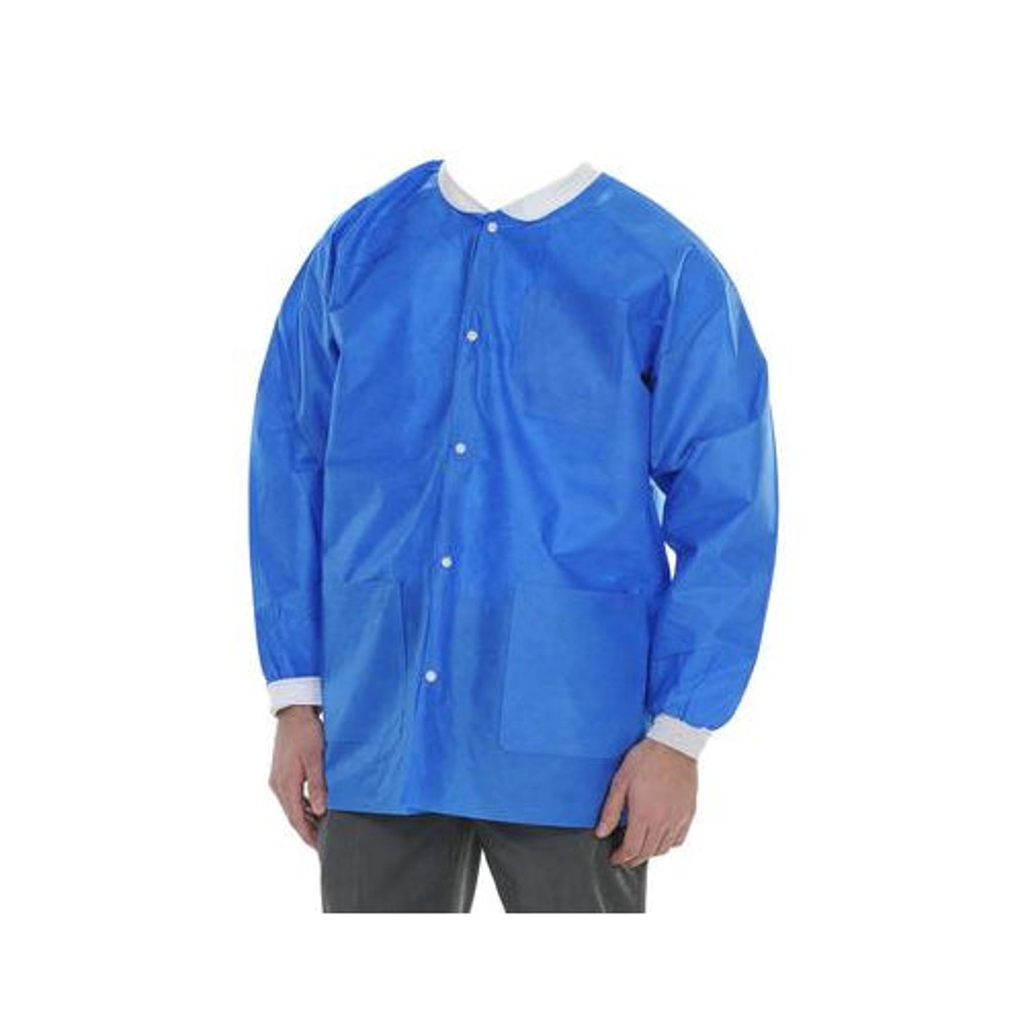 ValuMax Extra-Safe Hip Length Lab Jacket, Royal Blue, X-Small, 3-Layer SMS, AAMI Level 3, 10/Pk