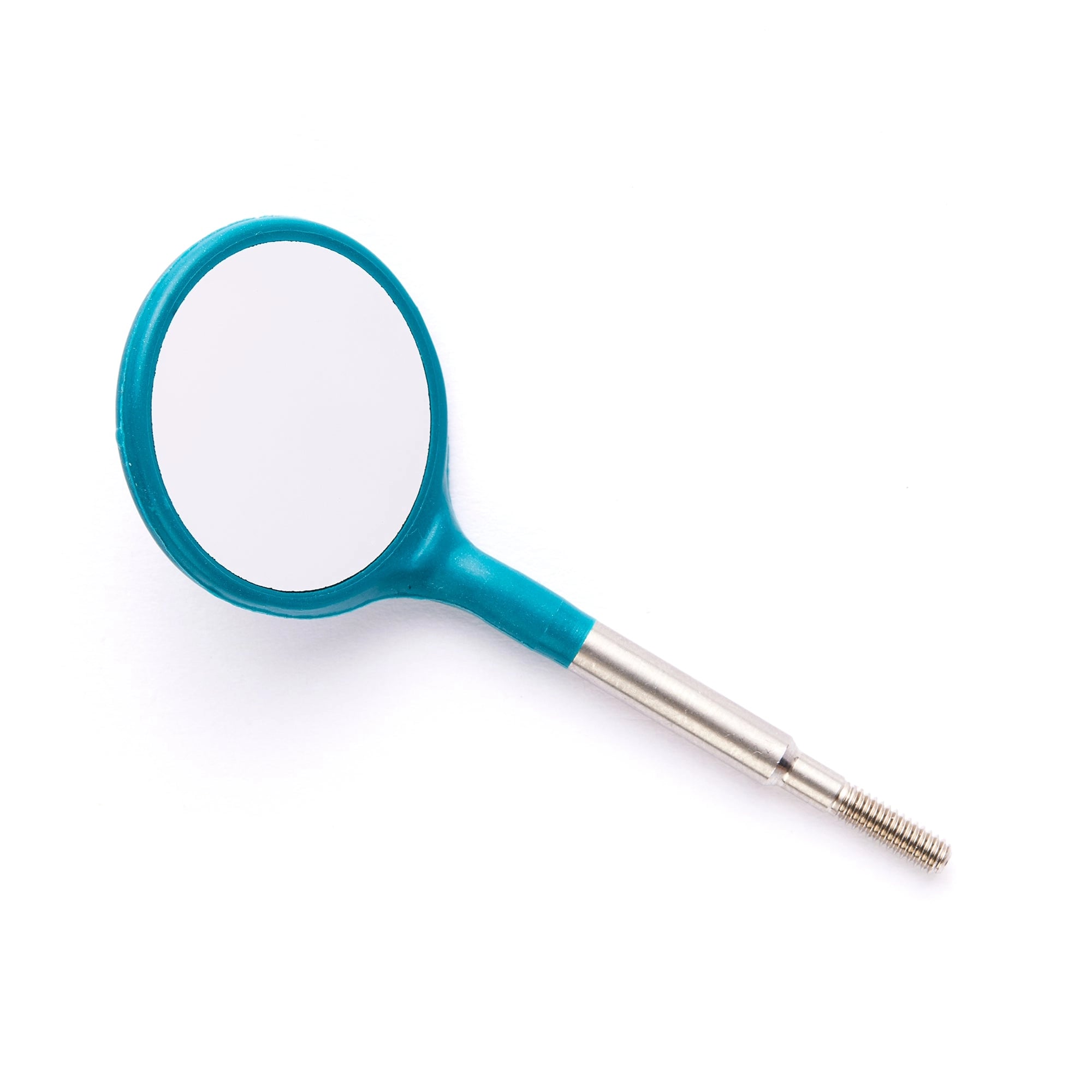 Zirc Crystal HD Mouth Mirror Screw-On Head, #5, Cone Socket, Teal, Plastic, 12/Pk, 50Z372J