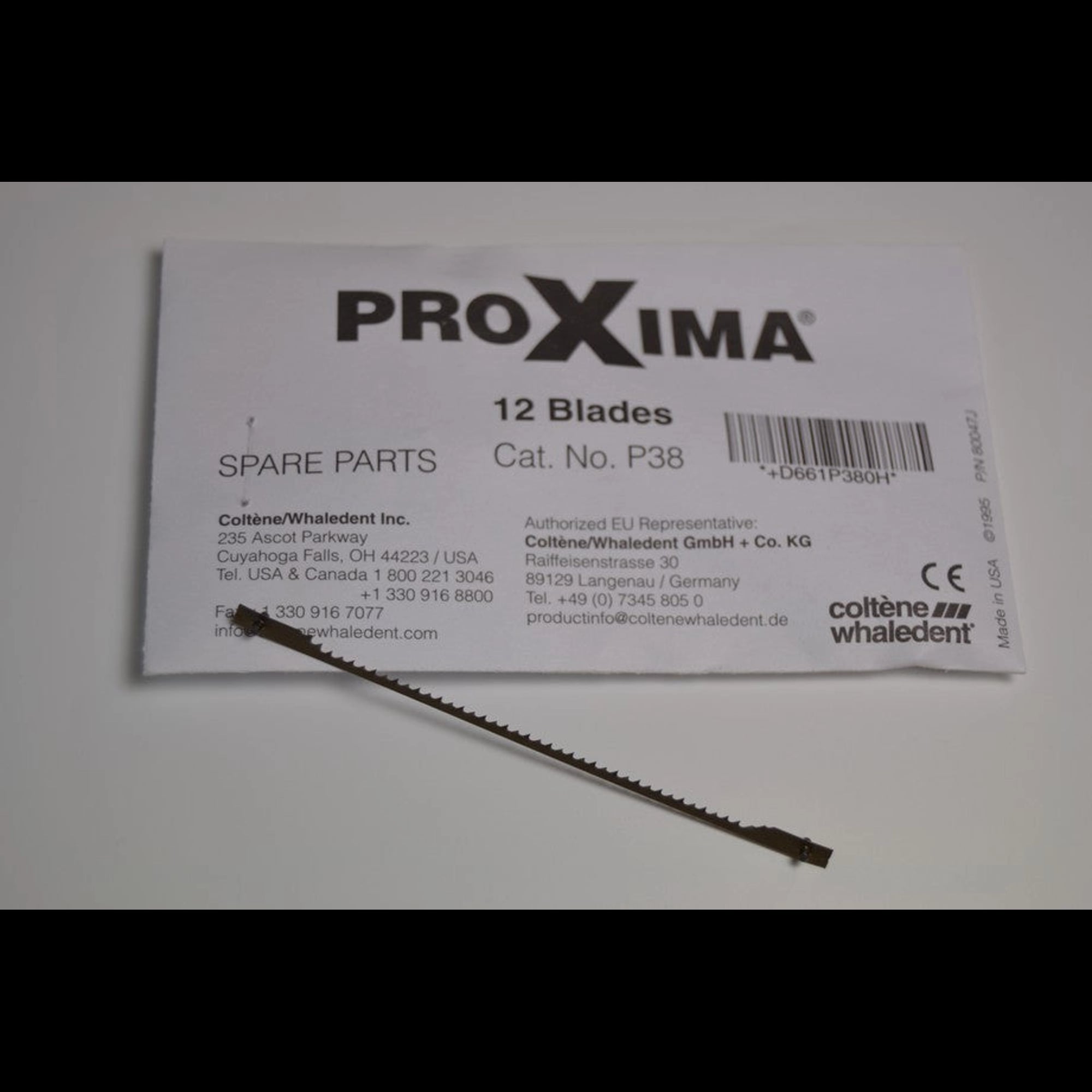 Coltene Proxima Replacement Saw Blades, P38, 12/Pack