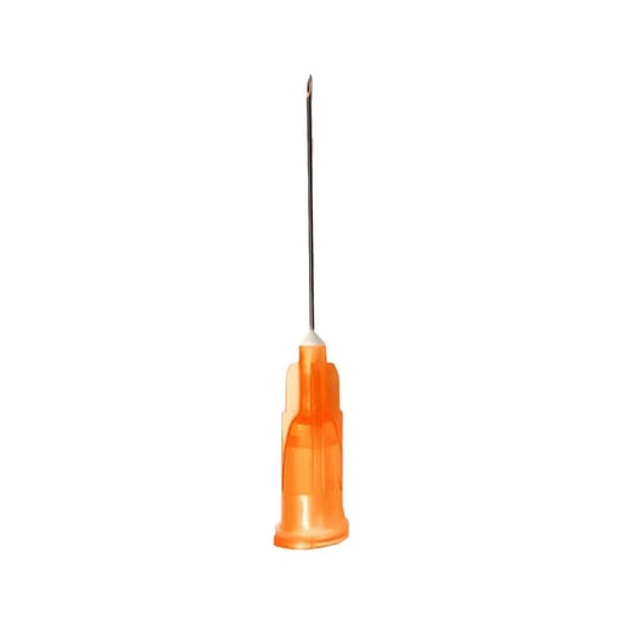 Exel Hypodermic Needle, 25G x 5/8", Regular Bevel, Orange Hub, Sterile, 100/Box, 26403
