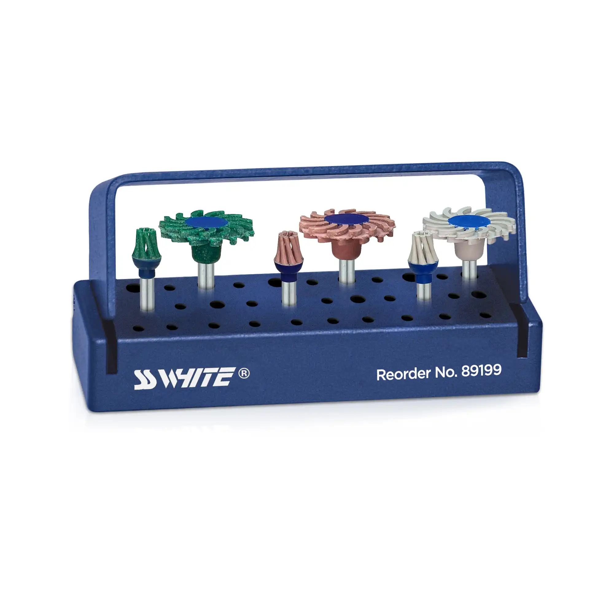 SS White Jazz Twist Intraoral Porcelain Polishing Kit, 6-Piece, 89199