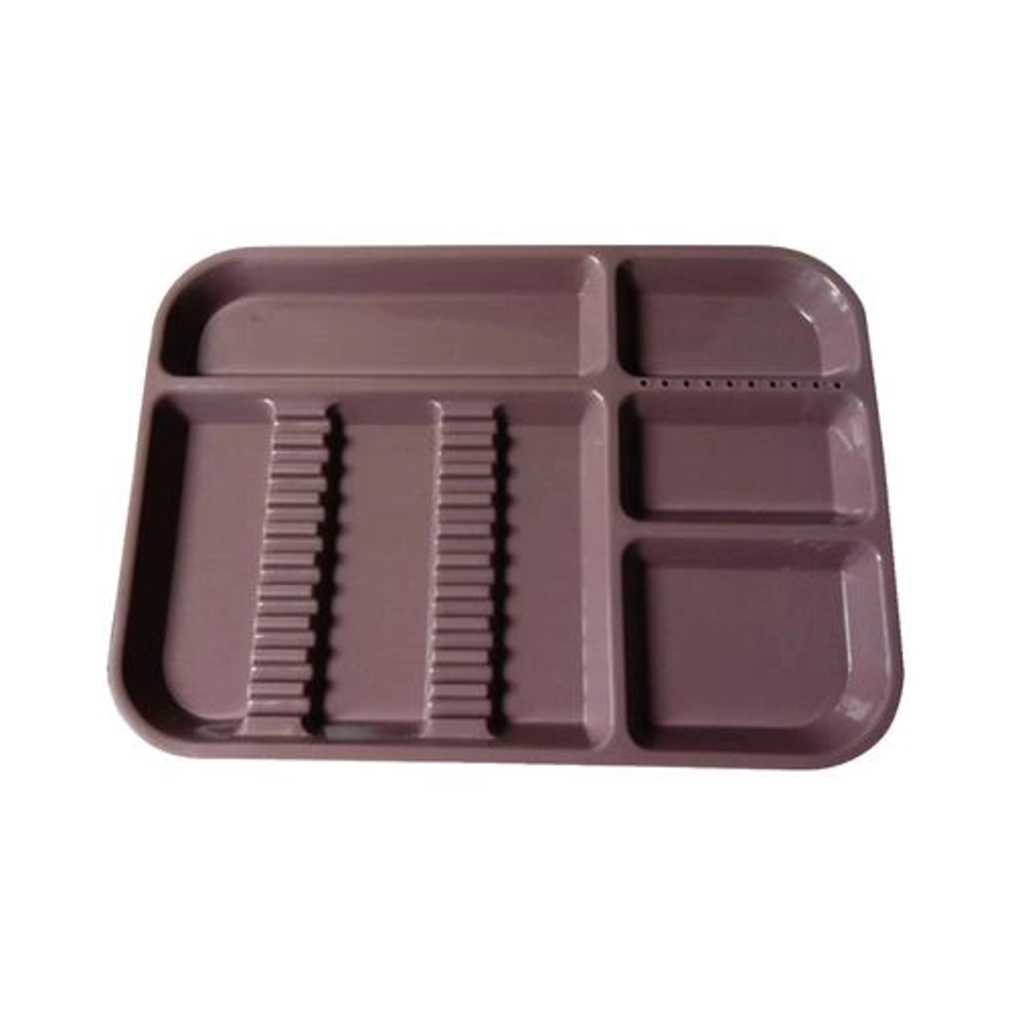 Plasdent Divided Set-Up Tray, Size B (Ritter), Mauve, 13-1/2" x 9-5/8" x 7/8", 300BD10