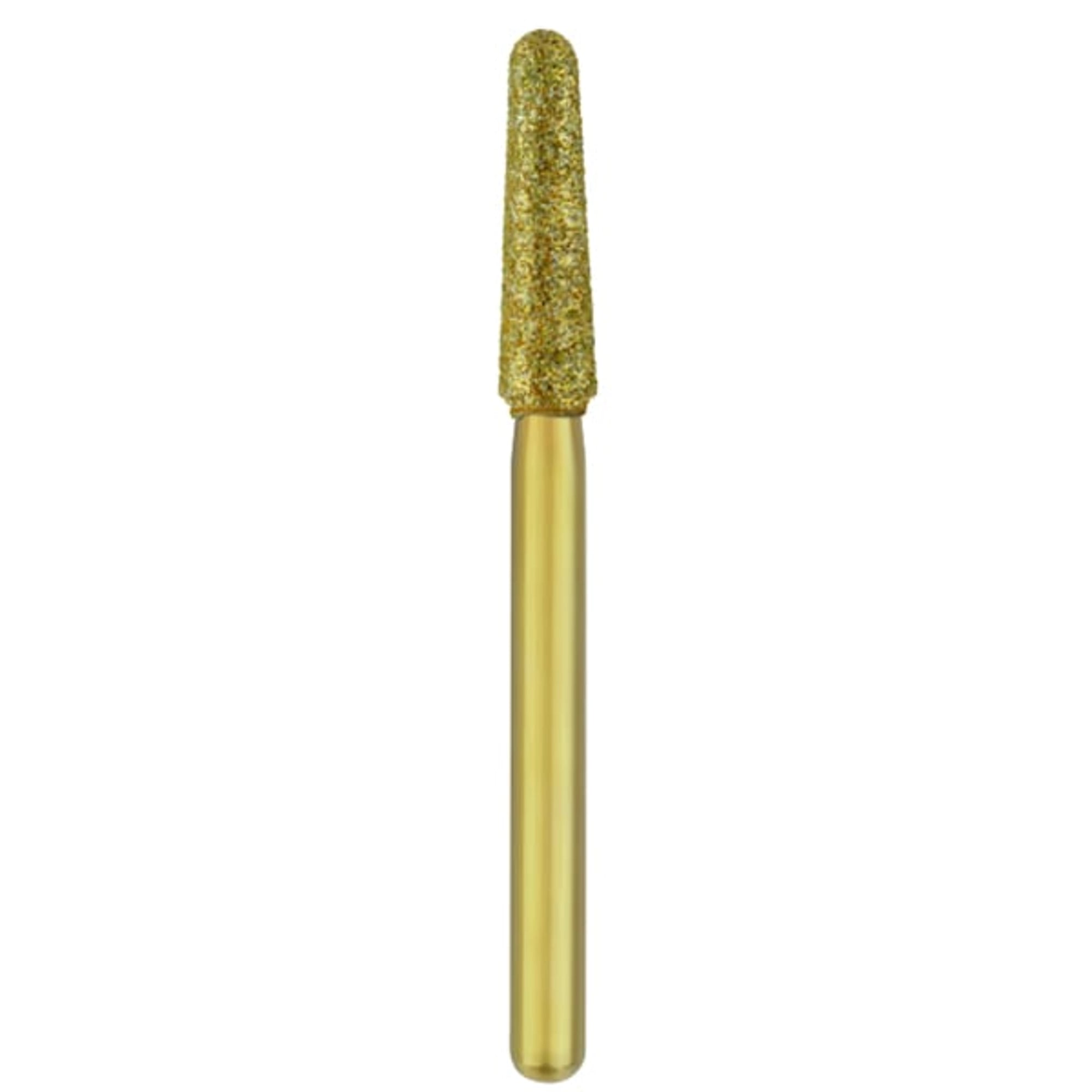 SS White Great White Z Diamond Bur, 856-021M, Round End Taper, Medium Grit, Friction Grip, 2.1 mm Head, 5/Pk, 18178