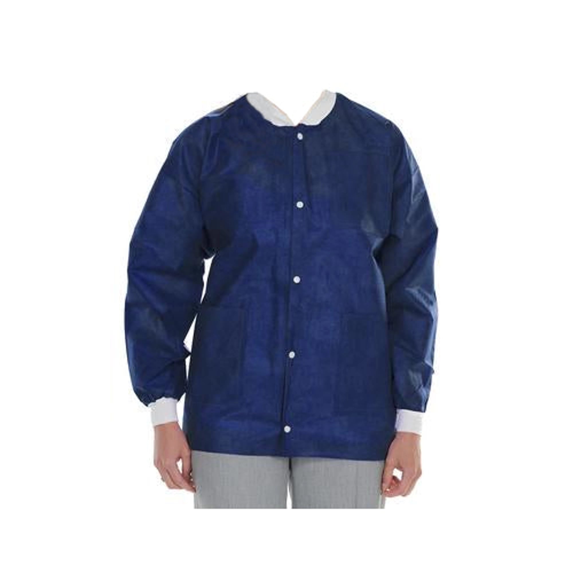 ValuMax ExtraSafe True Blue Disposable Lab Jacket, Small, AAMI Level 3, Hip-Length, 10/Pack, 3630TBS