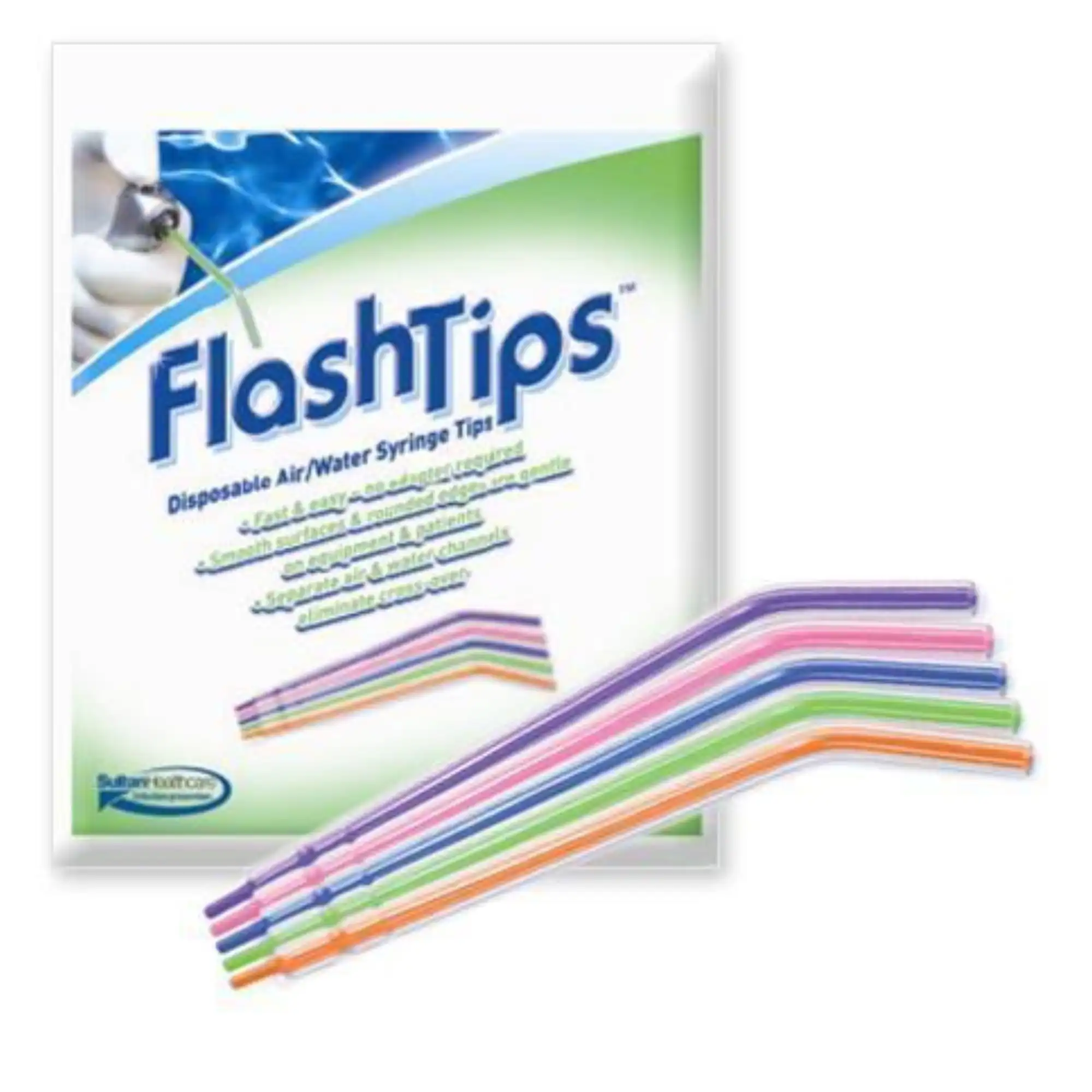 Sultan FlashTips Disposable Air/Water Syringe Tips, Assorted Colors, 250/Pk, #23071