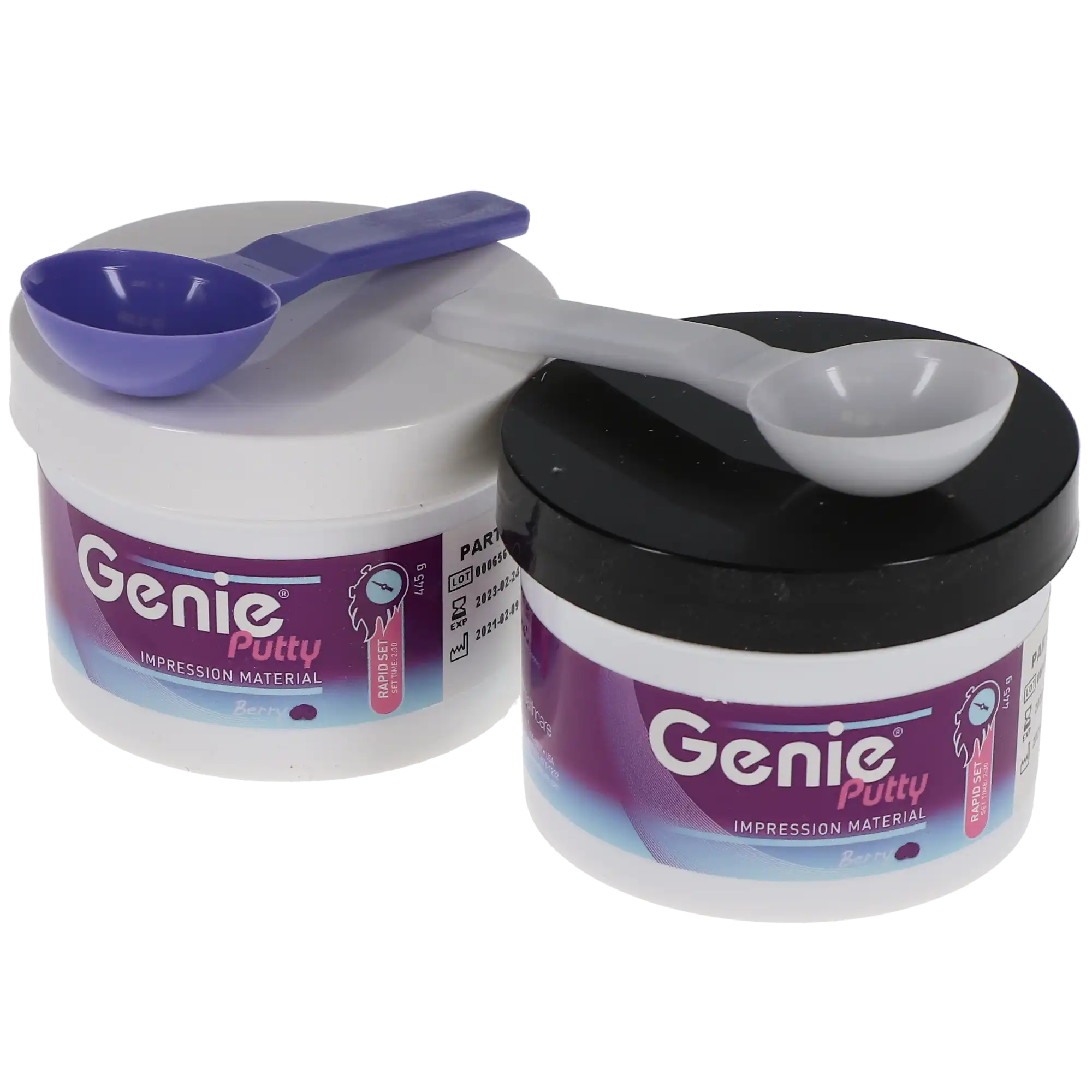 Sultan Genie VPS Putty Impression Material, Rapid Set, Berry Flavor, Purple, 2 x 300 mL Jars, 77650