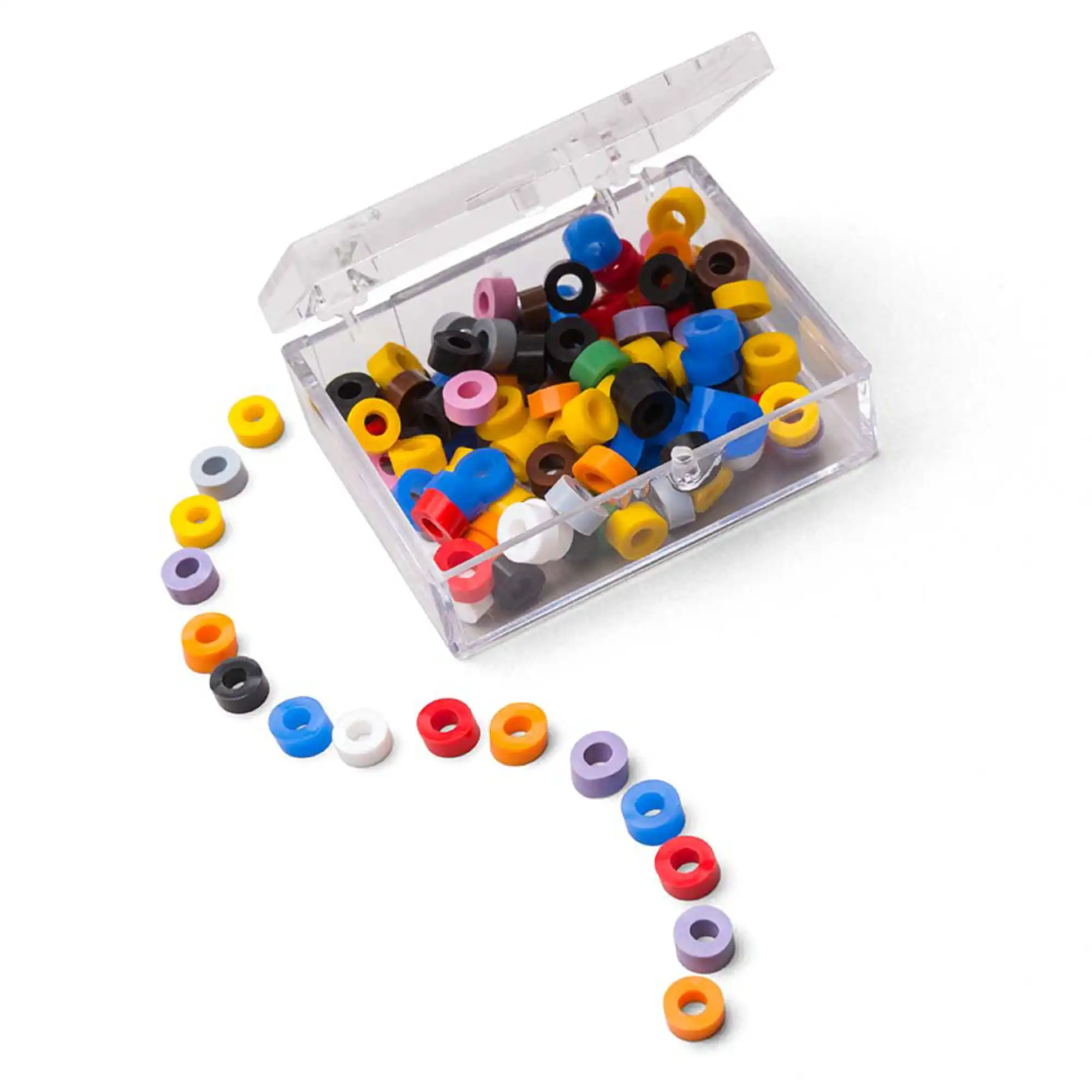 Pulpdent Code Rings, Silicone, Standard 1/8" x 1/8", Assorted Colors, 100/Pk, CR-AS