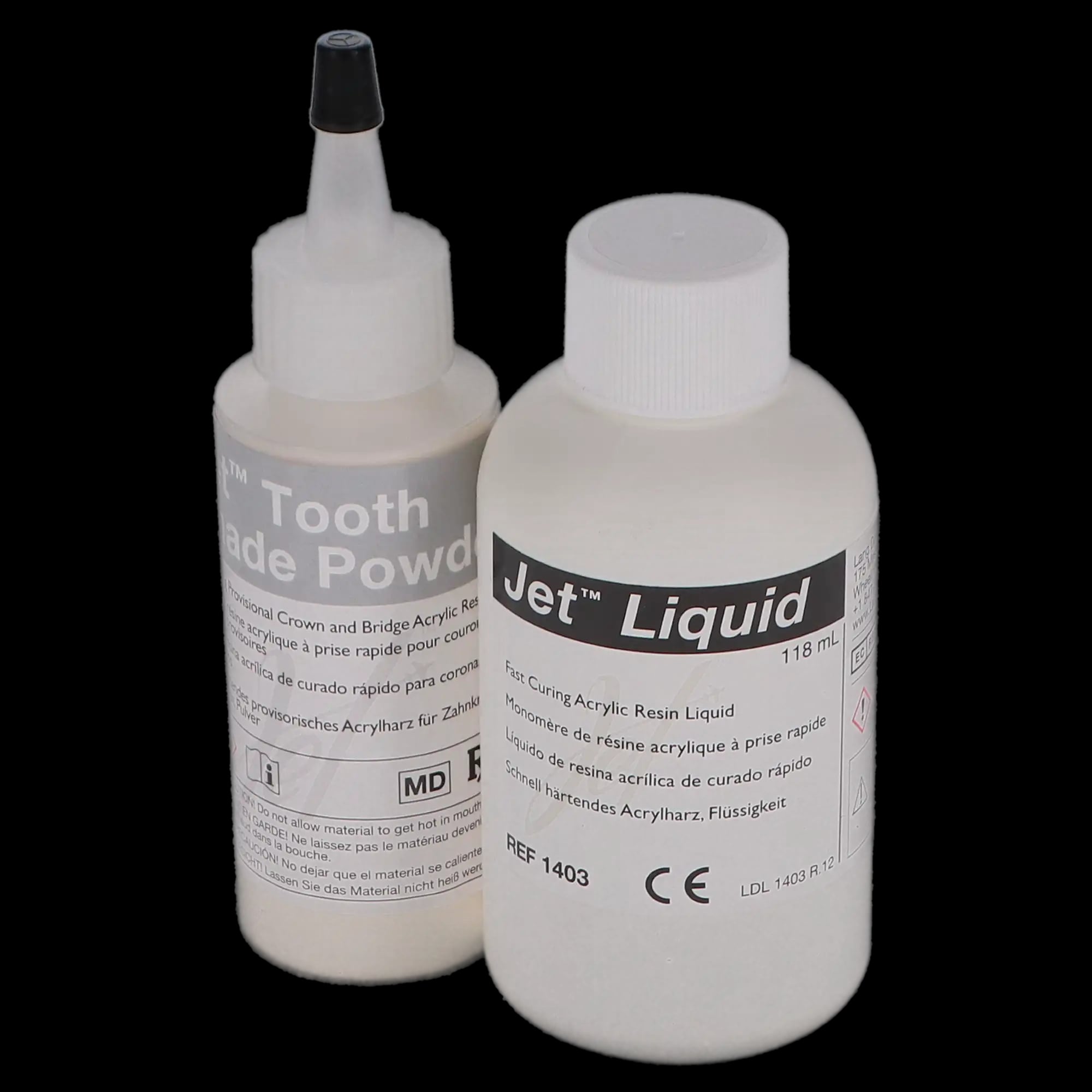 Jet Tooth Shade Self-Curing Acrylic Resin, 6/1 Kit, 1493