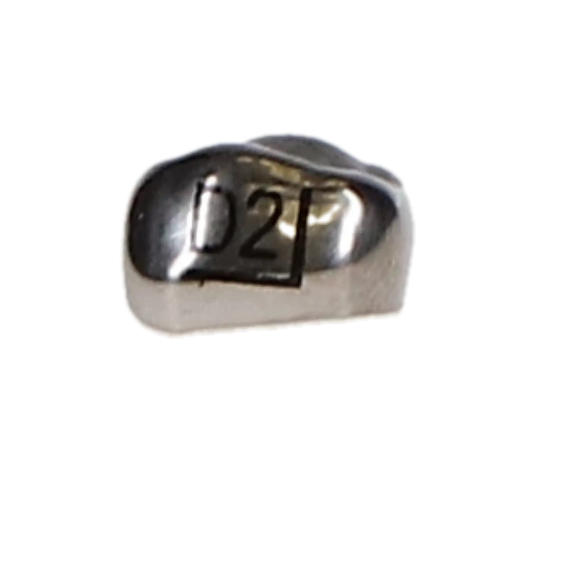 3M ESPE Stainless Steel Primary Molar Crown, DUR2, Upper Right First Primary Molar, Size 2, 5/Box, D-UR-2