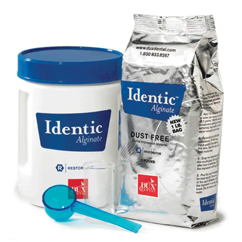 Identic Dust Free Alginate Impression Material, Fast Set, 1 lb Pouch, 27477DX