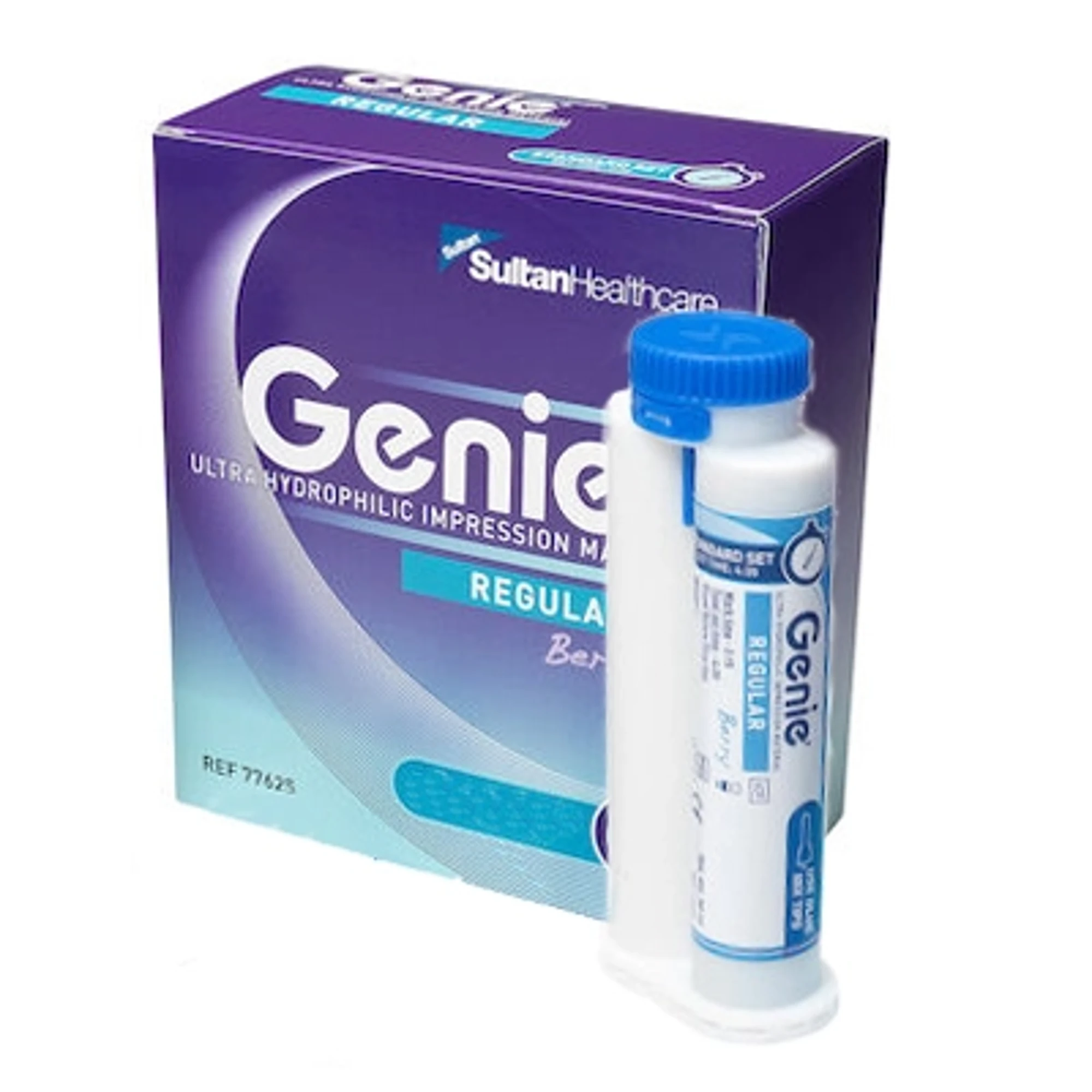 Sultan Genie VPS Regular Body Rapid Set Impression Material, Berry Flavor, Blue, 50mL Cartridges, Bulk Pack 60/Bx, 77700