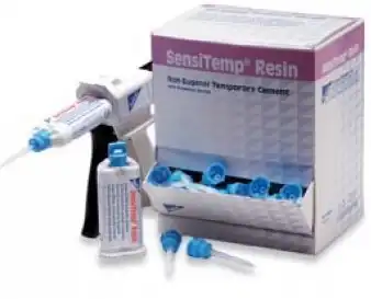 SensiTemp NEZO Non-Eugenol Temporary Cement Syringe Kit, 5 ml Automix Hand Syringe with 10 Mixing Tips, 70050