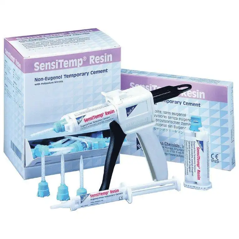 SensiTemp Resin Temporary Cement, Non-Eugenol, Cartridge Refill, 25 mL, 15 Mixing Tips, 70020