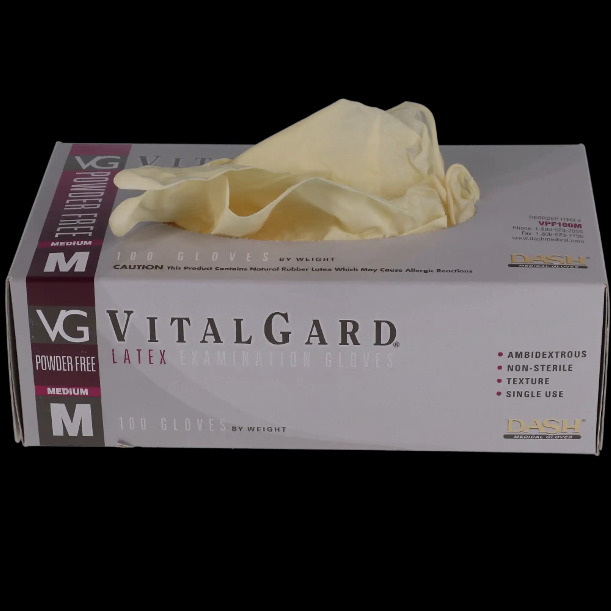 Aurelia Vibrant Chlorinated Examination Latex Gloves, Powder-Free, Micro-Textured, Large, Beige, 100/Box, 98228