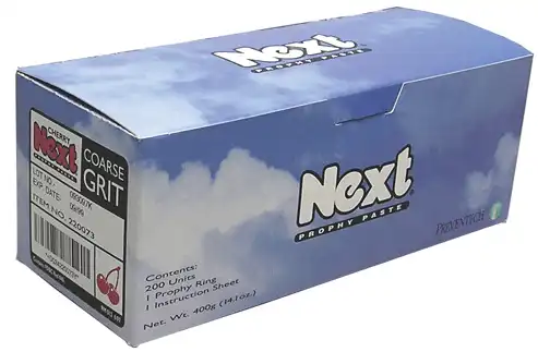 Next Prophy Paste, Mint, Coarse Grit, Fluoride, 200 Single-Dose Cups/Bx, PRV-220035