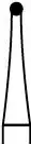 Alpen Operative Carbide Bur, FGSS, Round #2, 1.0 mm, 10/Pk, R300002