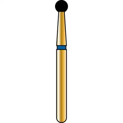 Alpen Multilayer Diamond Bur, FG, Round #801, 2.1 mm, Coarse Grit, 5/Pk, 801-021C