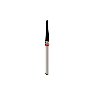 Alpen X1 Single-Use Diamond Bur, FG, #856-014SC, Round End Taper, Super Coarse, Black, 1.4 mm, 25/Pk, X856SC014