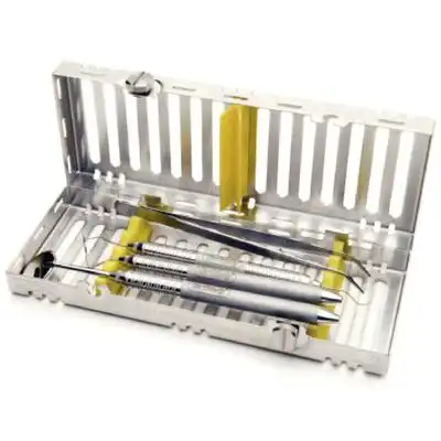 Hu-Friedy IMS Signature Series Exam Cassette, 5-Instrument, Yellow, Stainless Steel, 3" x 8" x 1.25", 1/Pk, IM6055