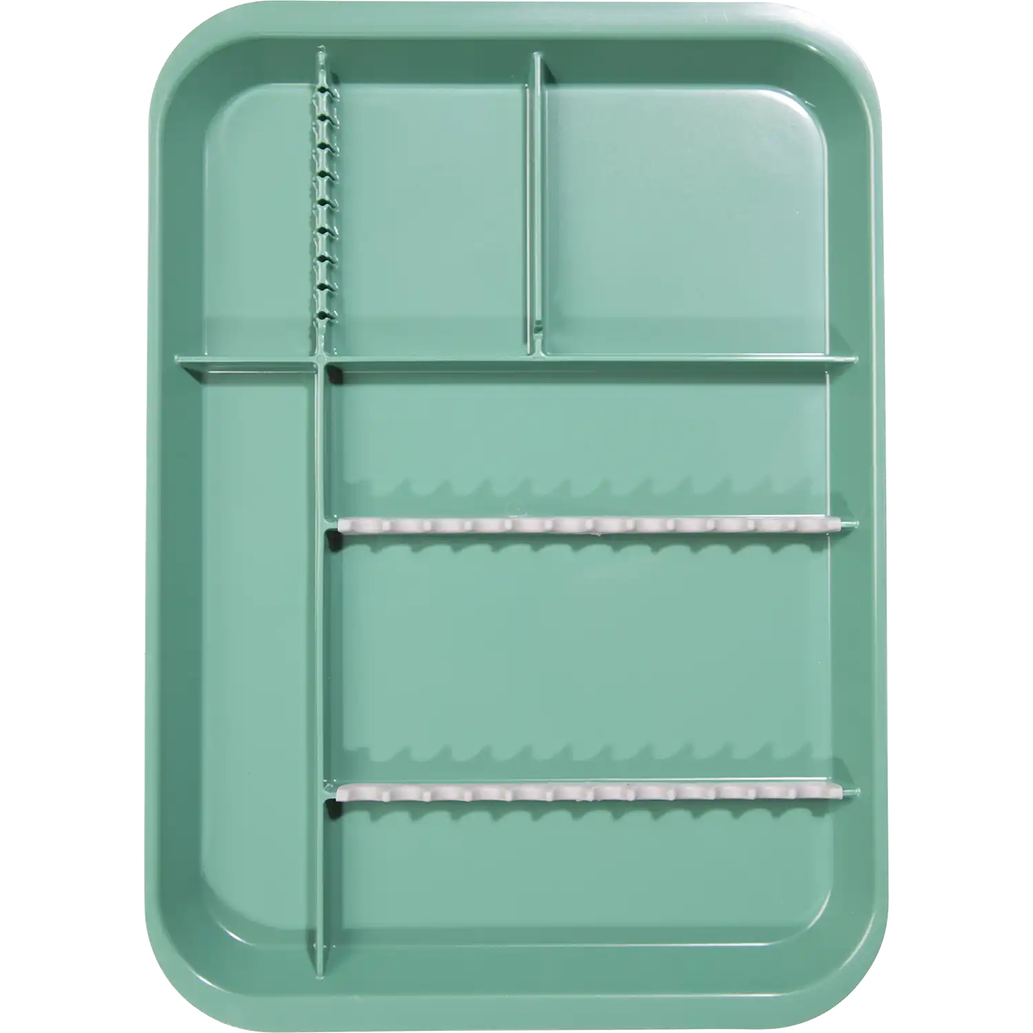 Zirc B-Lok Divided Setup Tray, Green, Size B, 13-3/8" x 9-5/8" x 7/8", 20Z451D
