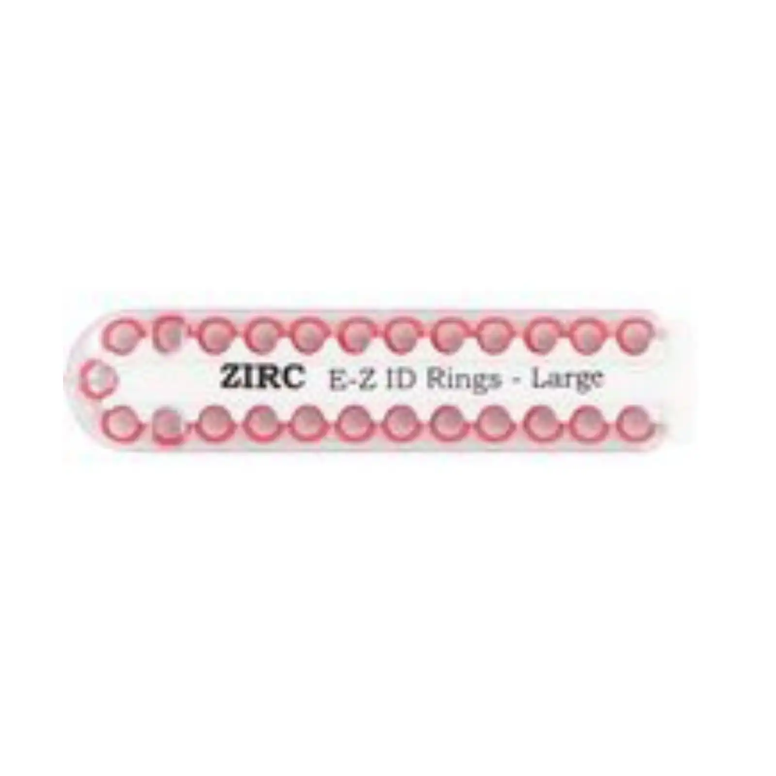 Zirc E-Z ID Instrument Rings, Large, Red, 1/4", 25/Pk, 70Z200M