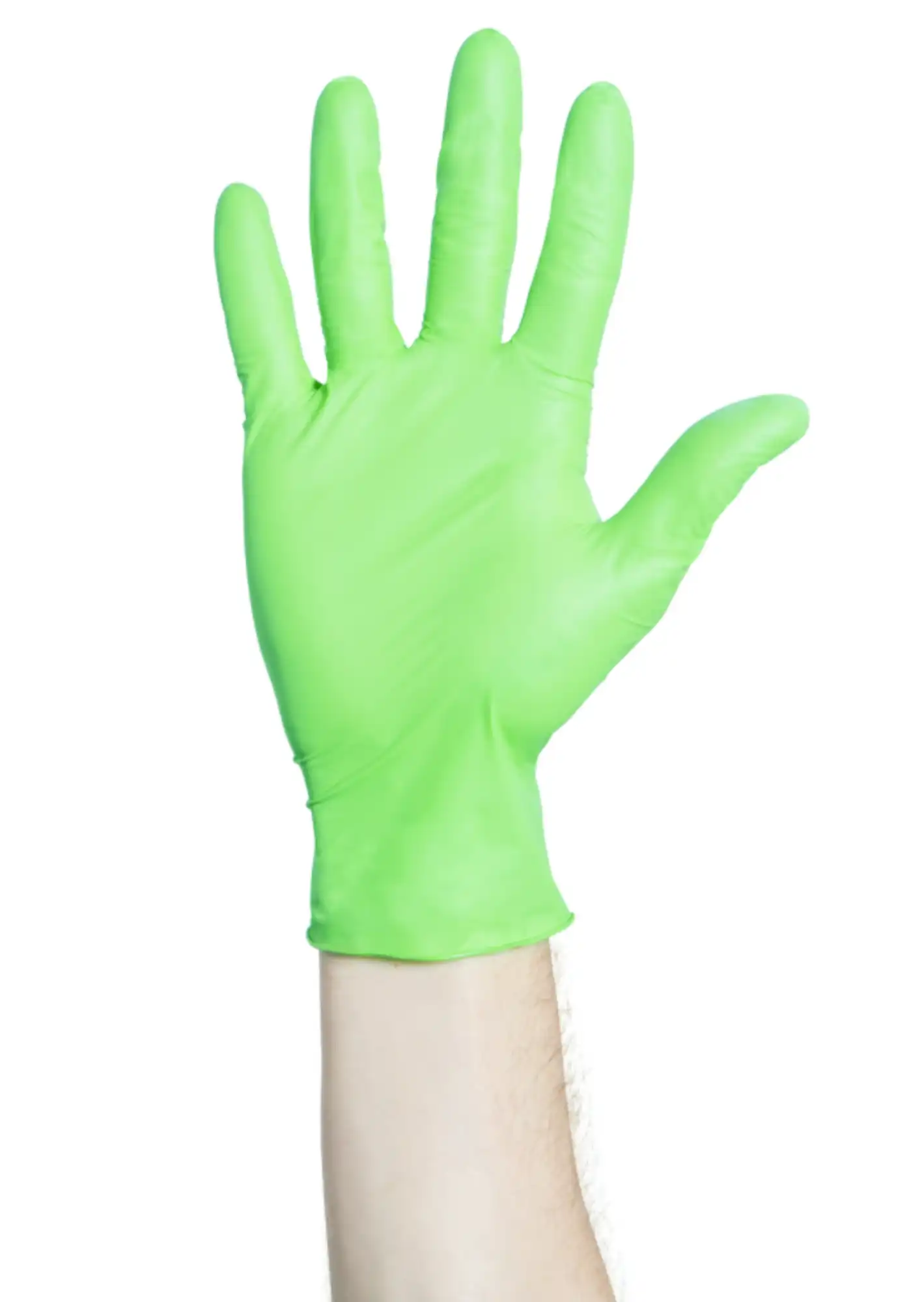 Halyard FlexaPrene Chloroprene Exam Gloves, Powder-Free, Non-Sterile, Medium, Green, 200/Box, 44794