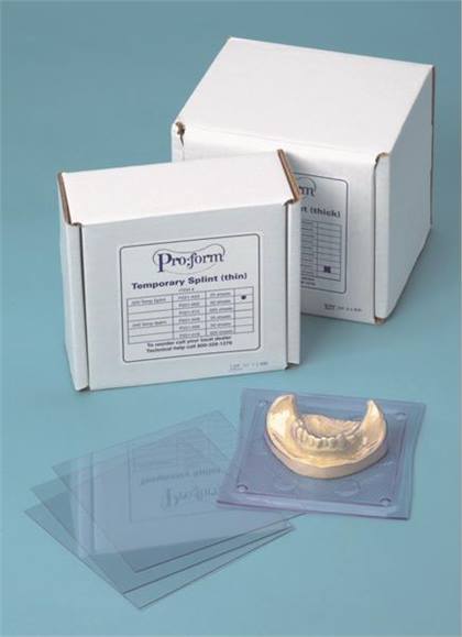 Keystone Pro-Form Splint Material, .040" (1mm) Thick, Clear, 5" x 5" Sheets, 50/Box, 9614830