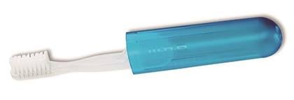 GUM® Orthodontic Travel Toothbrush, V-Trim, Soft, Compact, Purple, 12/Box, 125PQA
