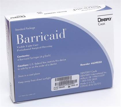 Barricaid VLC Perio Surgical Dressing, 4g Syringe, 4/Pack, 639052