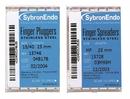 Kerr #25 Red Finger Plugger, 21mm, Size 25, Package of 6, 15734