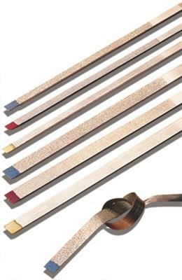 Two Striper Diamond Finishing Strips, 100UF, 2.5mm, Yellow, 20 Micron, Ultra-Finishing, 6/Pack, 2013115