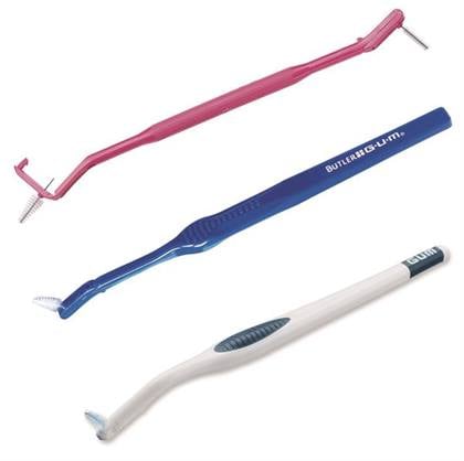 GUM Proxabrush Single-End Handle, Plastic, 12/Box, 611PF